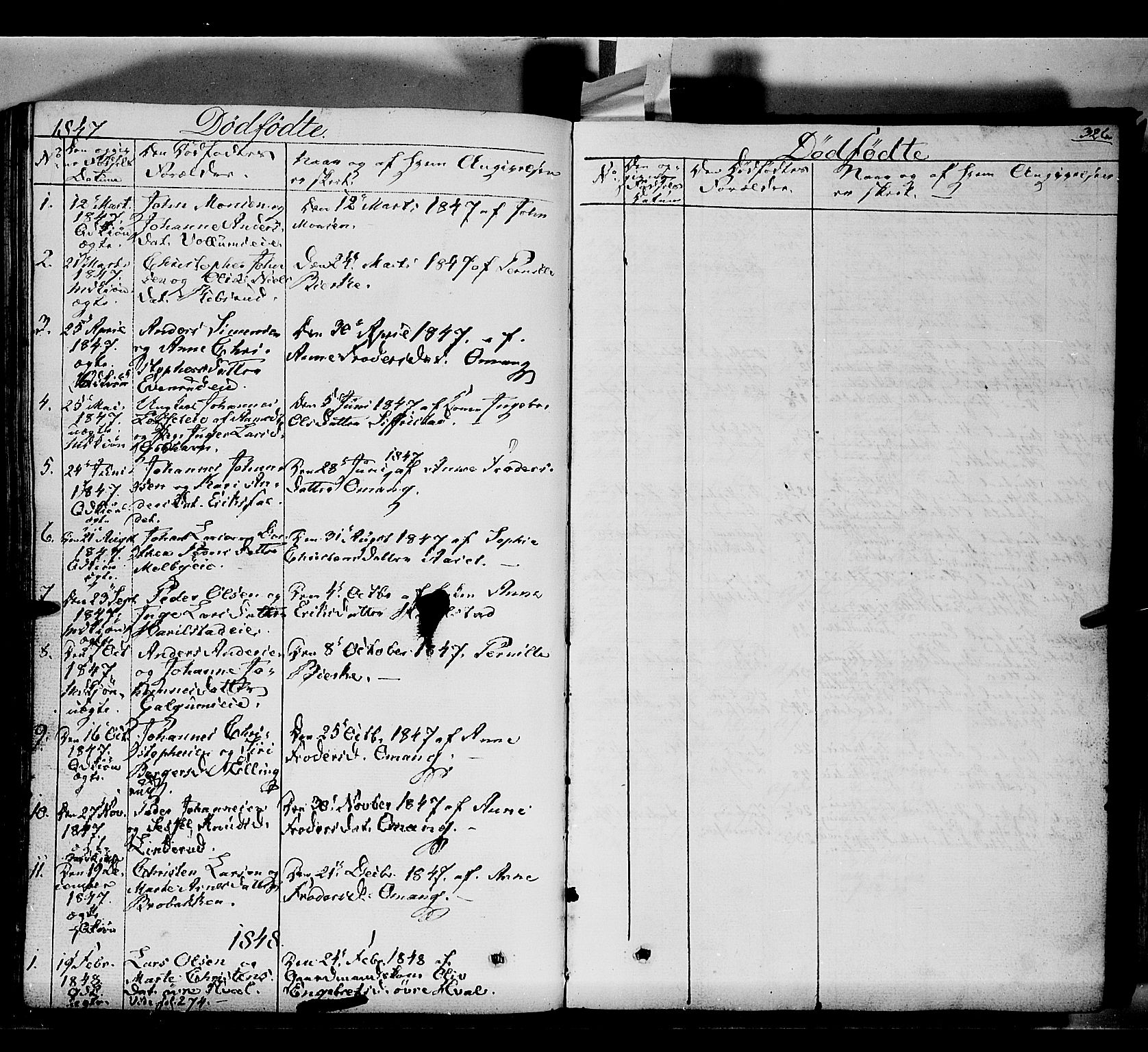 Romedal prestekontor, AV/SAH-PREST-004/K/L0004: Ministerialbok nr. 4, 1847-1861, s. 326