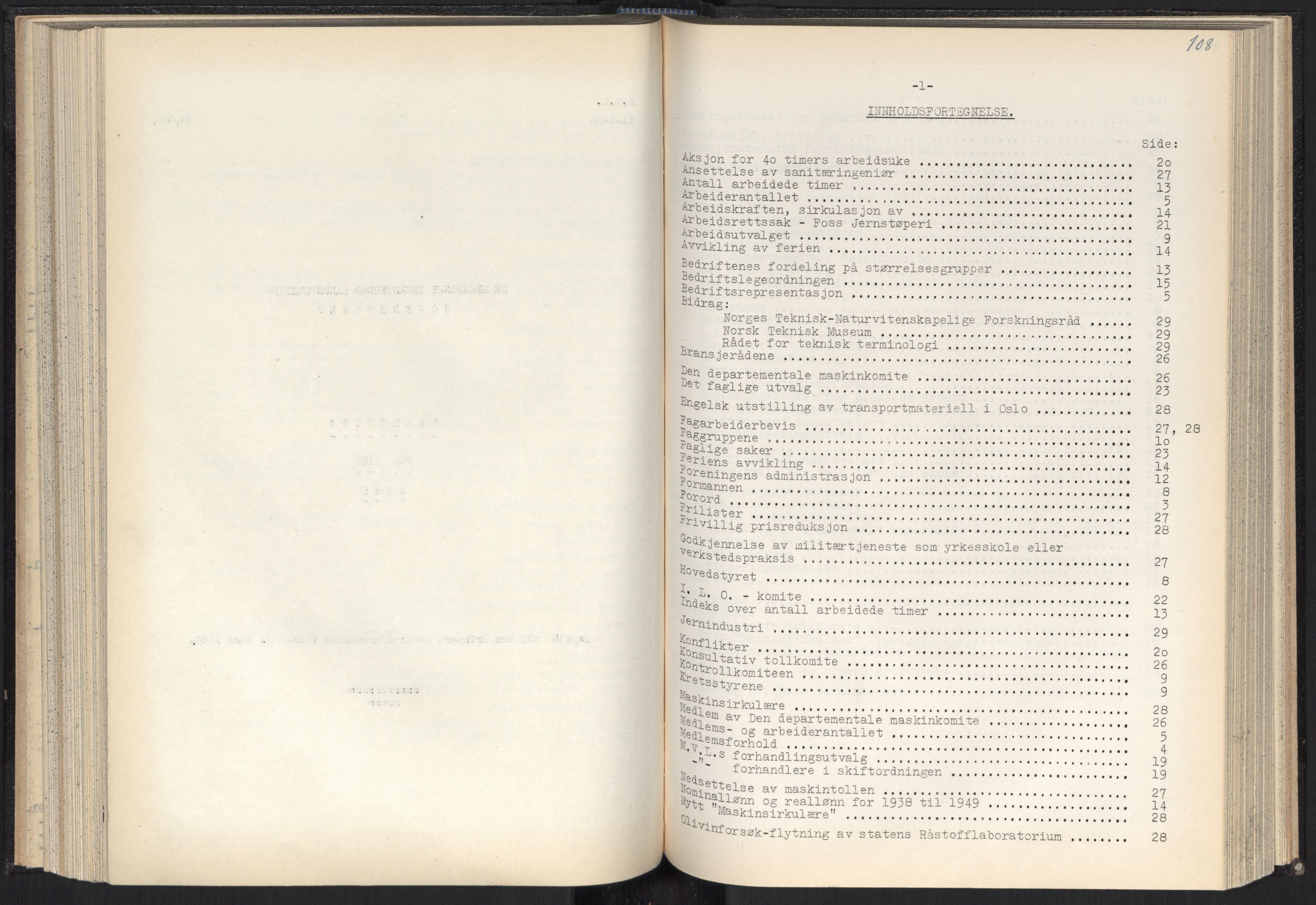 Teknologibedriftenes Landsforening TBL, RA/PA-1700/A/Ad/L0007: Årsberetning med register, 1940-1951, s. 108