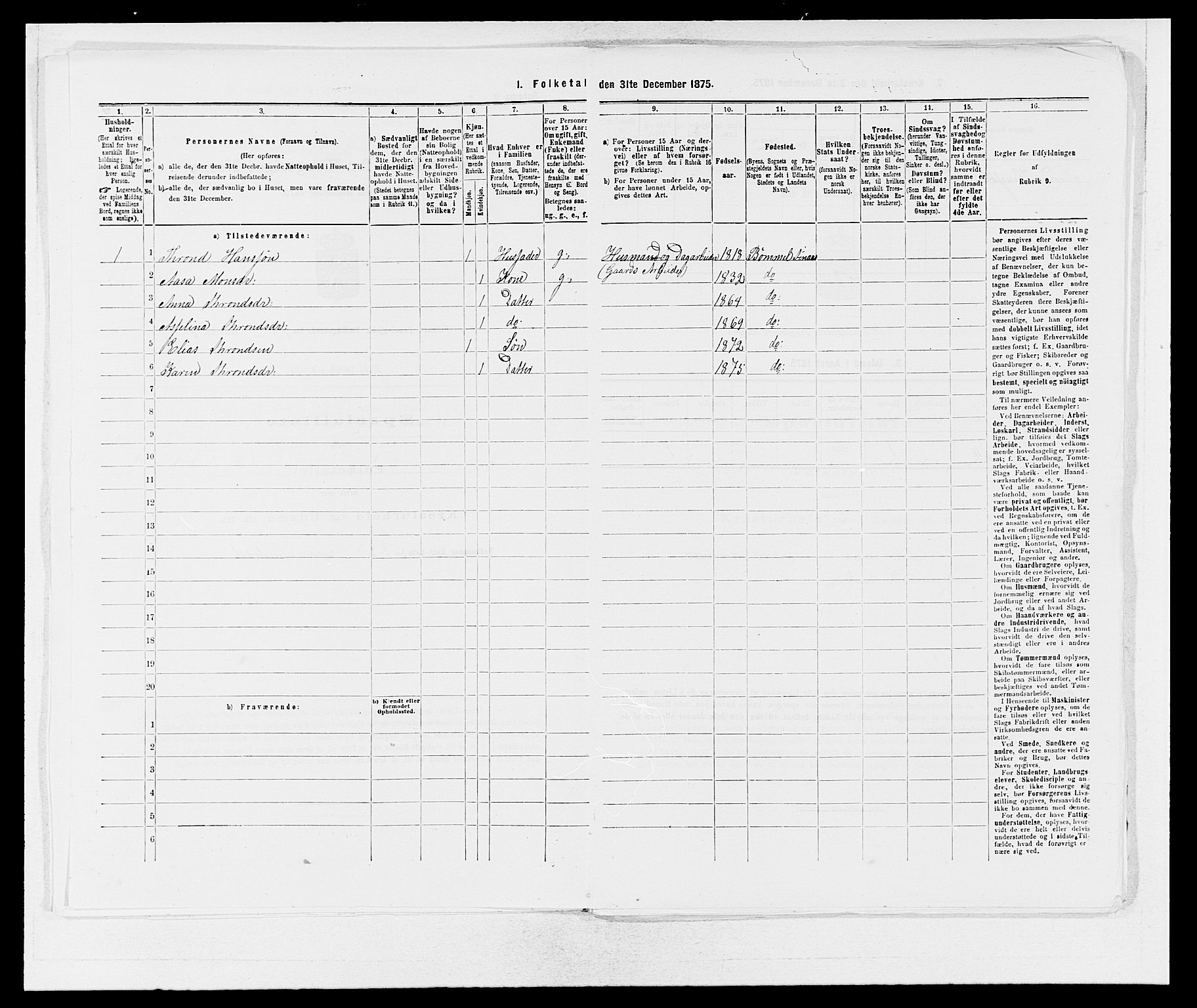 SAB, Folketelling 1875 for 1218P Finnås prestegjeld, 1875, s. 796