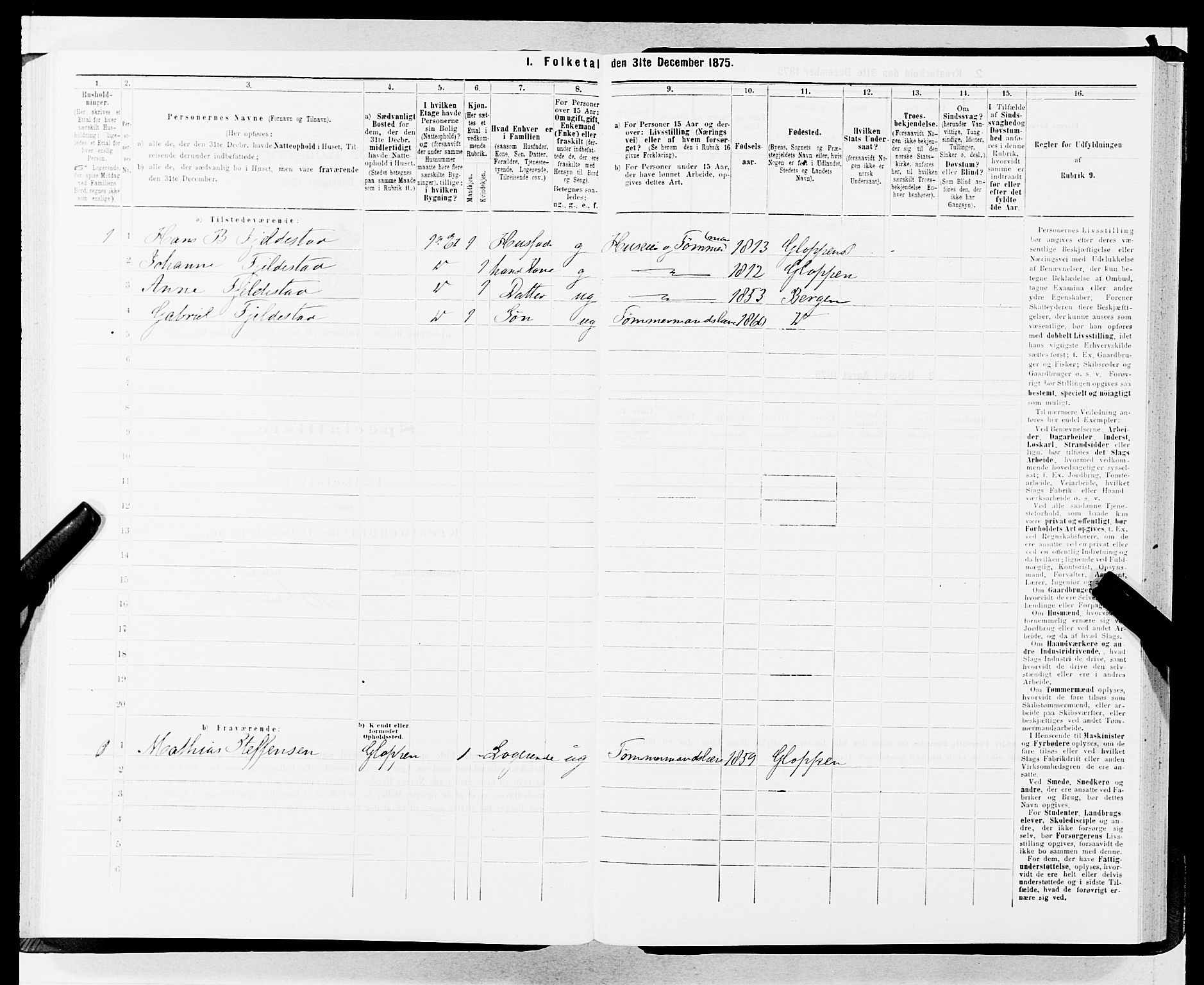 SAB, Folketelling 1875 for 1301 Bergen kjøpstad, 1875, s. 2115