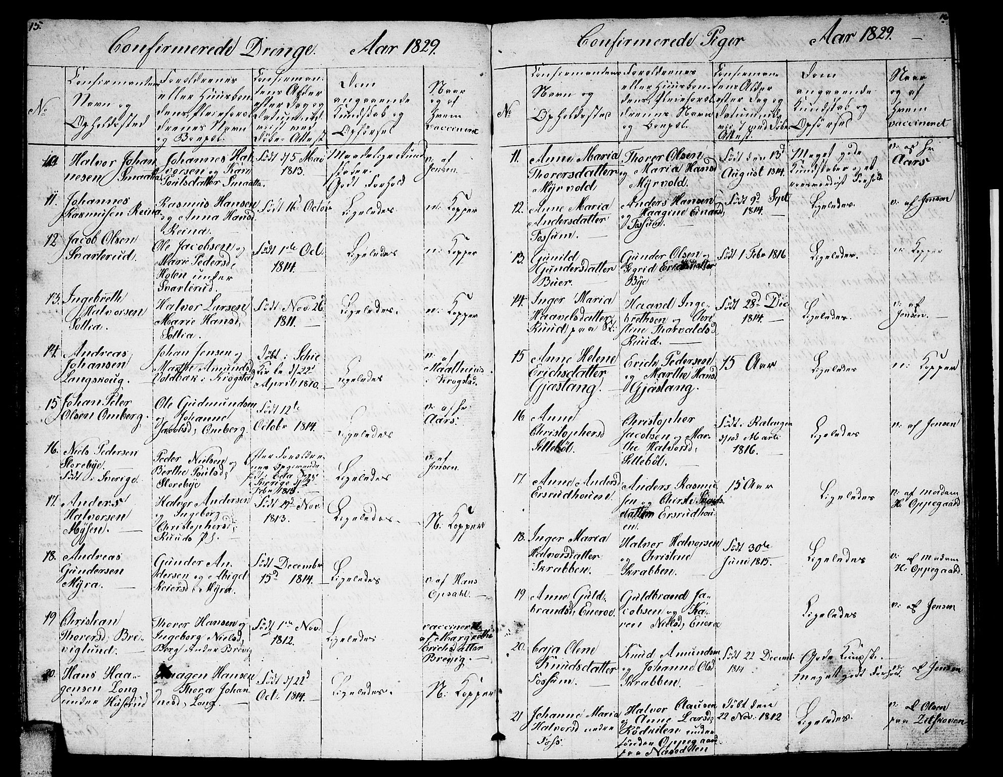 Enebakk prestekontor Kirkebøker, AV/SAO-A-10171c/F/Fa/L0008: Ministerialbok nr. I 8, 1827-1833, s. 15-16