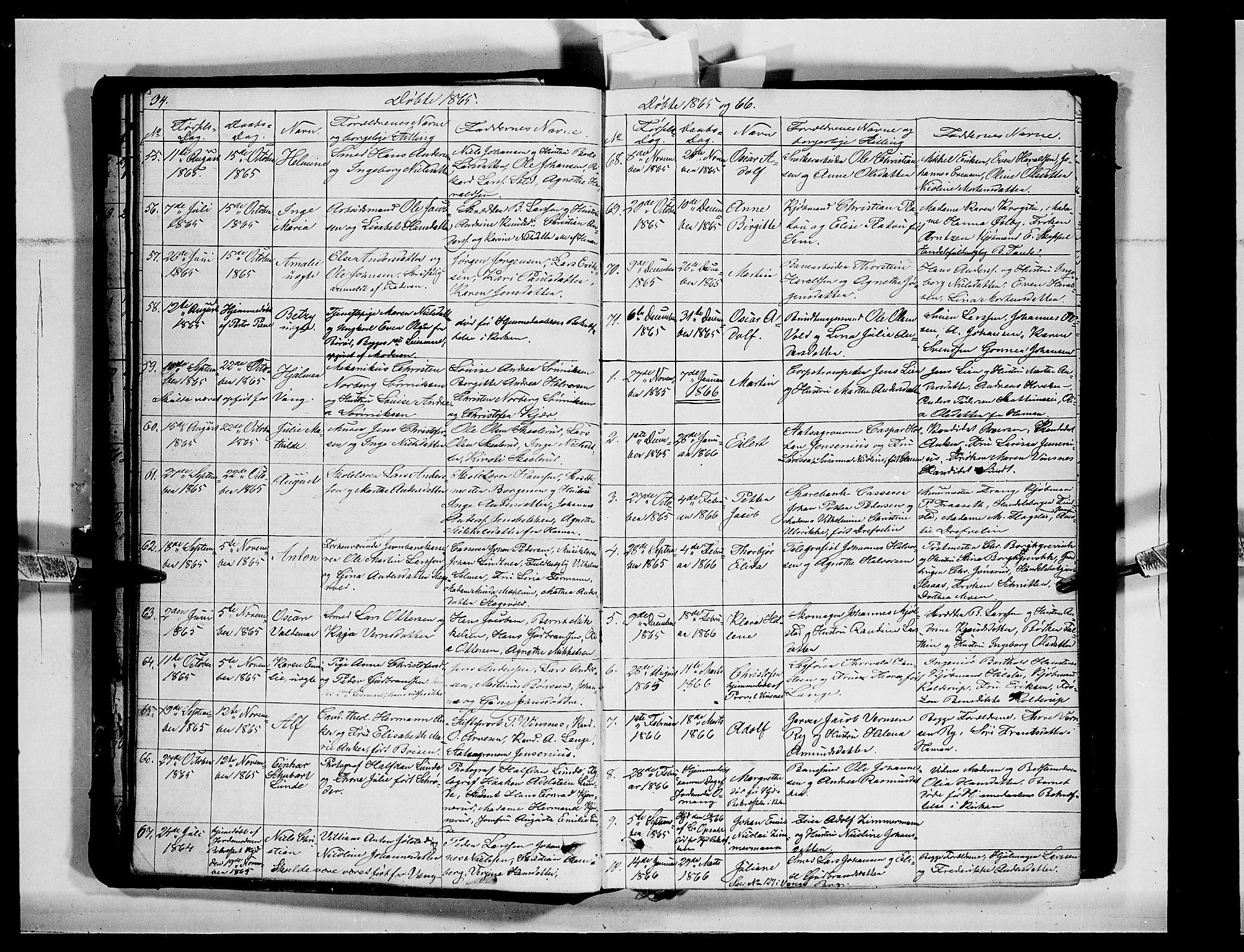 Vang prestekontor, Hedmark, AV/SAH-PREST-008/H/Ha/Hab/L0011: Klokkerbok nr. 11, 1855-1878, s. 34