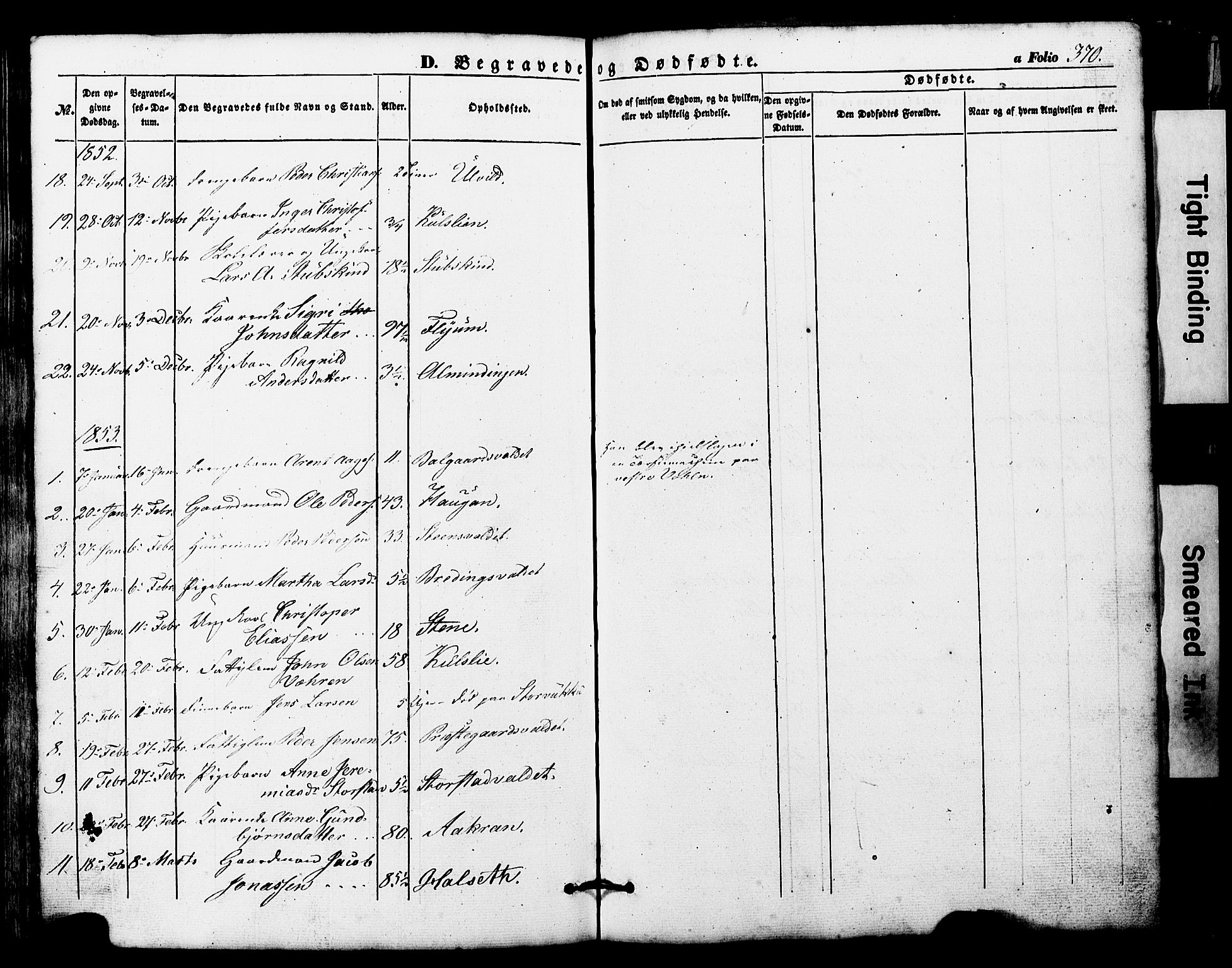 Ministerialprotokoller, klokkerbøker og fødselsregistre - Nord-Trøndelag, SAT/A-1458/724/L0268: Klokkerbok nr. 724C04, 1846-1878, s. 370