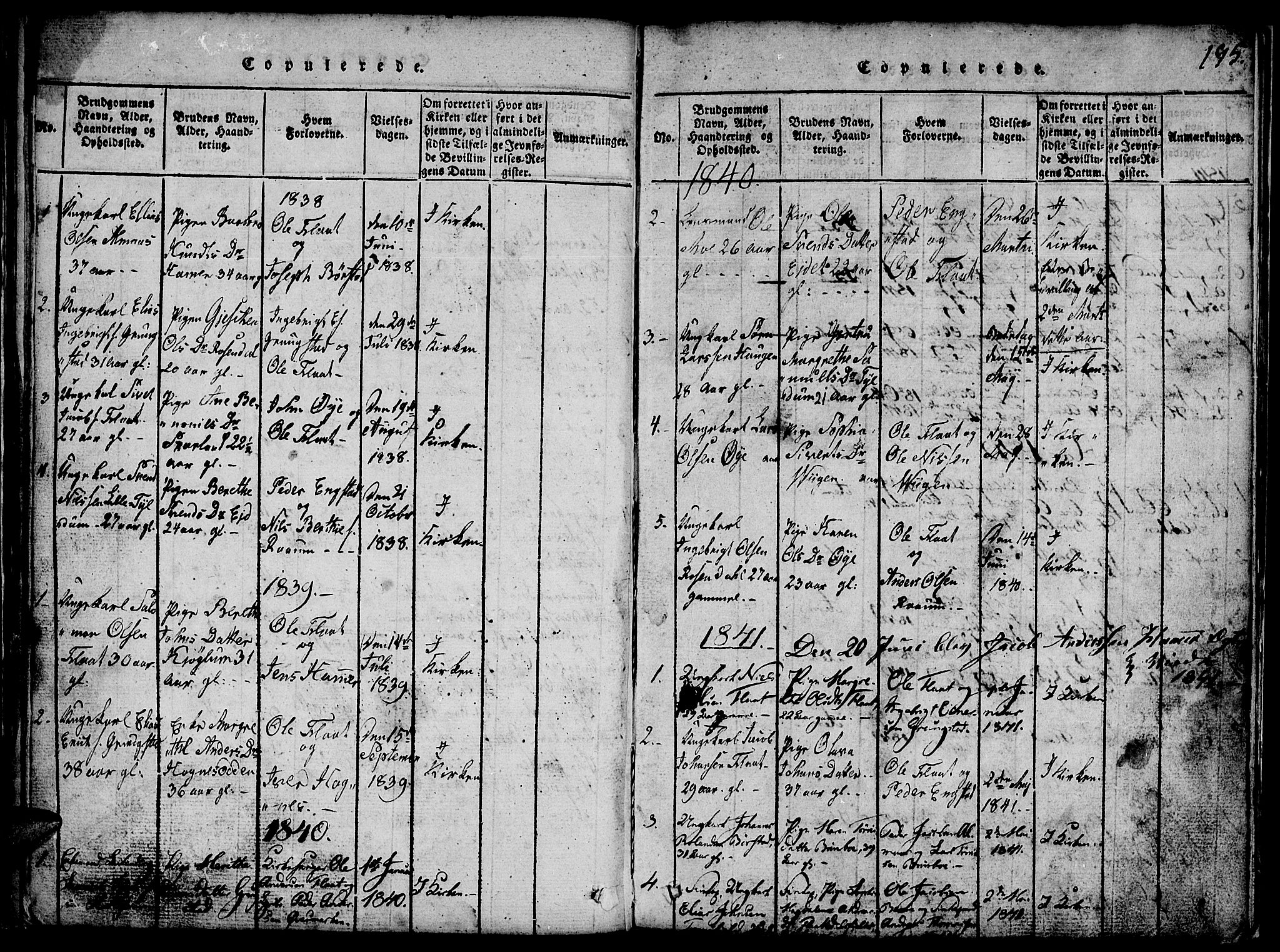 Ministerialprotokoller, klokkerbøker og fødselsregistre - Nord-Trøndelag, AV/SAT-A-1458/765/L0562: Klokkerbok nr. 765C01, 1817-1851, s. 195