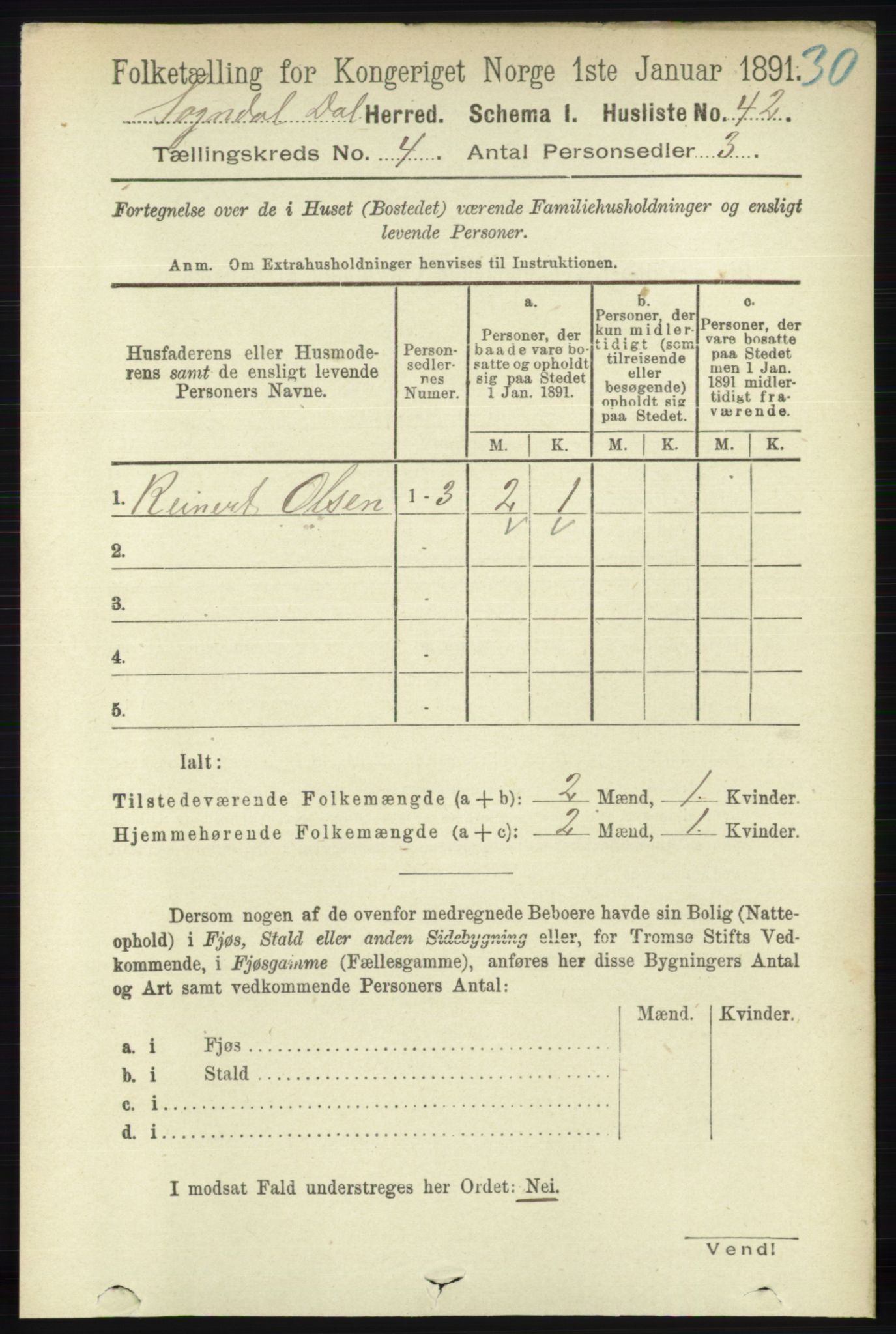 RA, Folketelling 1891 for 1111 Sokndal herred, 1891, s. 993