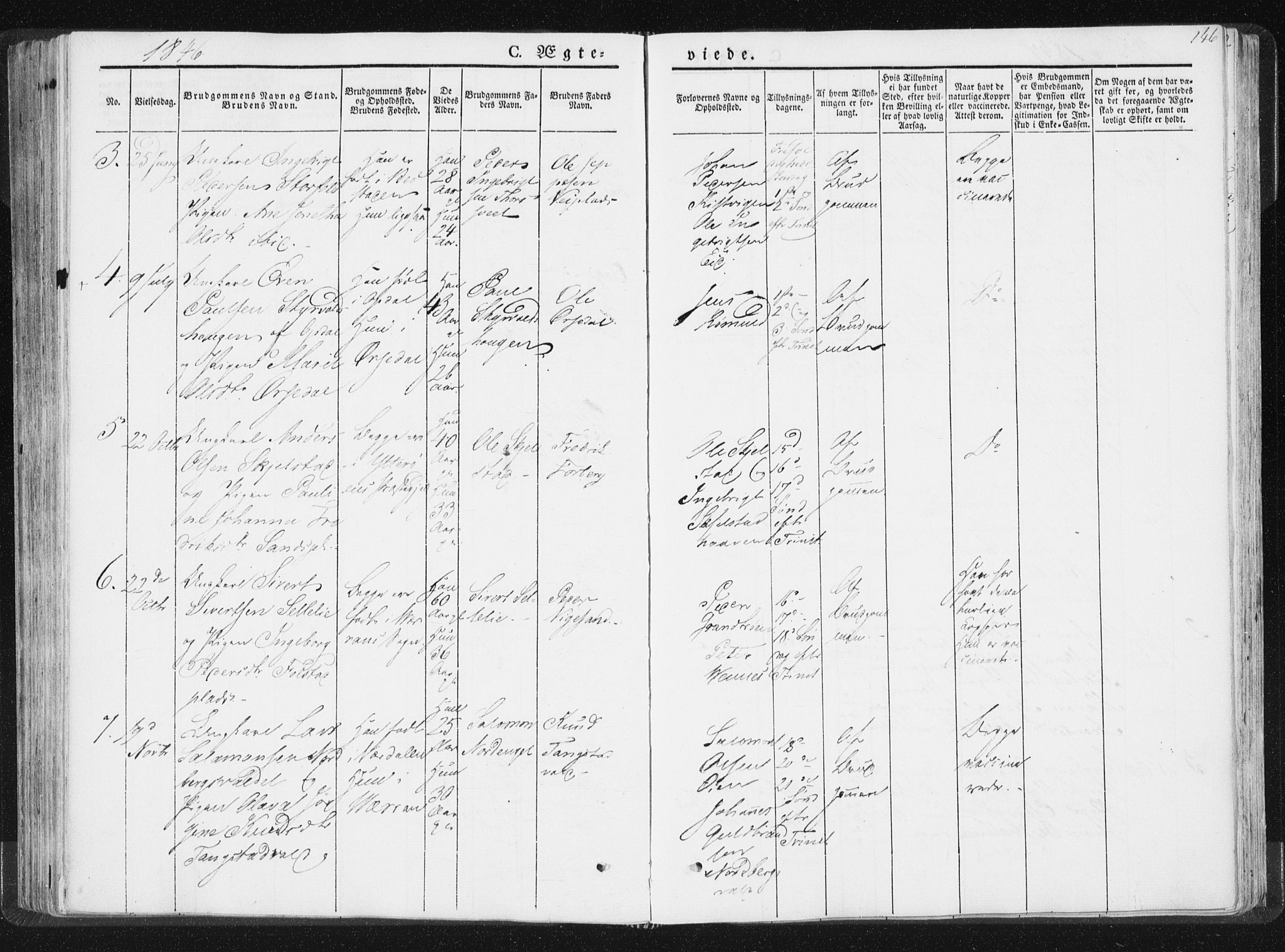 Ministerialprotokoller, klokkerbøker og fødselsregistre - Nord-Trøndelag, AV/SAT-A-1458/744/L0418: Ministerialbok nr. 744A02, 1843-1866, s. 146
