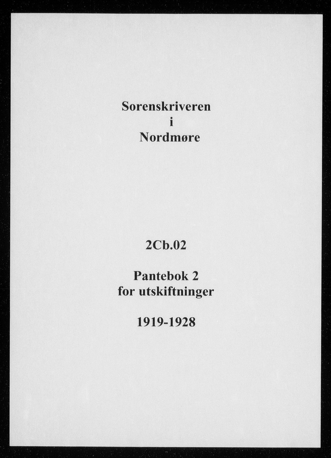 Nordmøre sorenskriveri, SAT/A-4132/1/2/2Cb/L0002: Pantebok nr. 2, 1919-1928