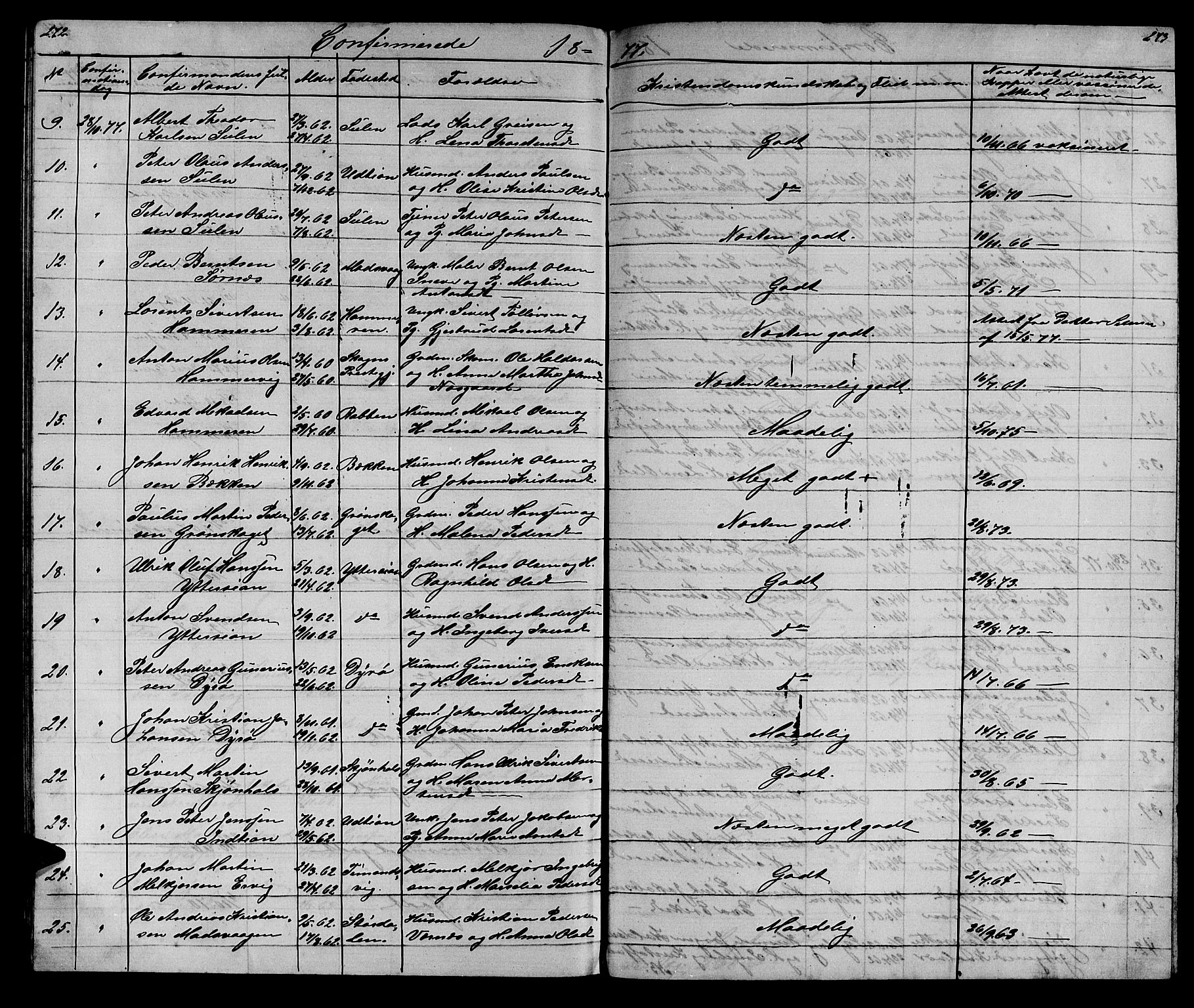 Ministerialprotokoller, klokkerbøker og fødselsregistre - Sør-Trøndelag, SAT/A-1456/640/L0583: Klokkerbok nr. 640C01, 1866-1877, s. 272-273