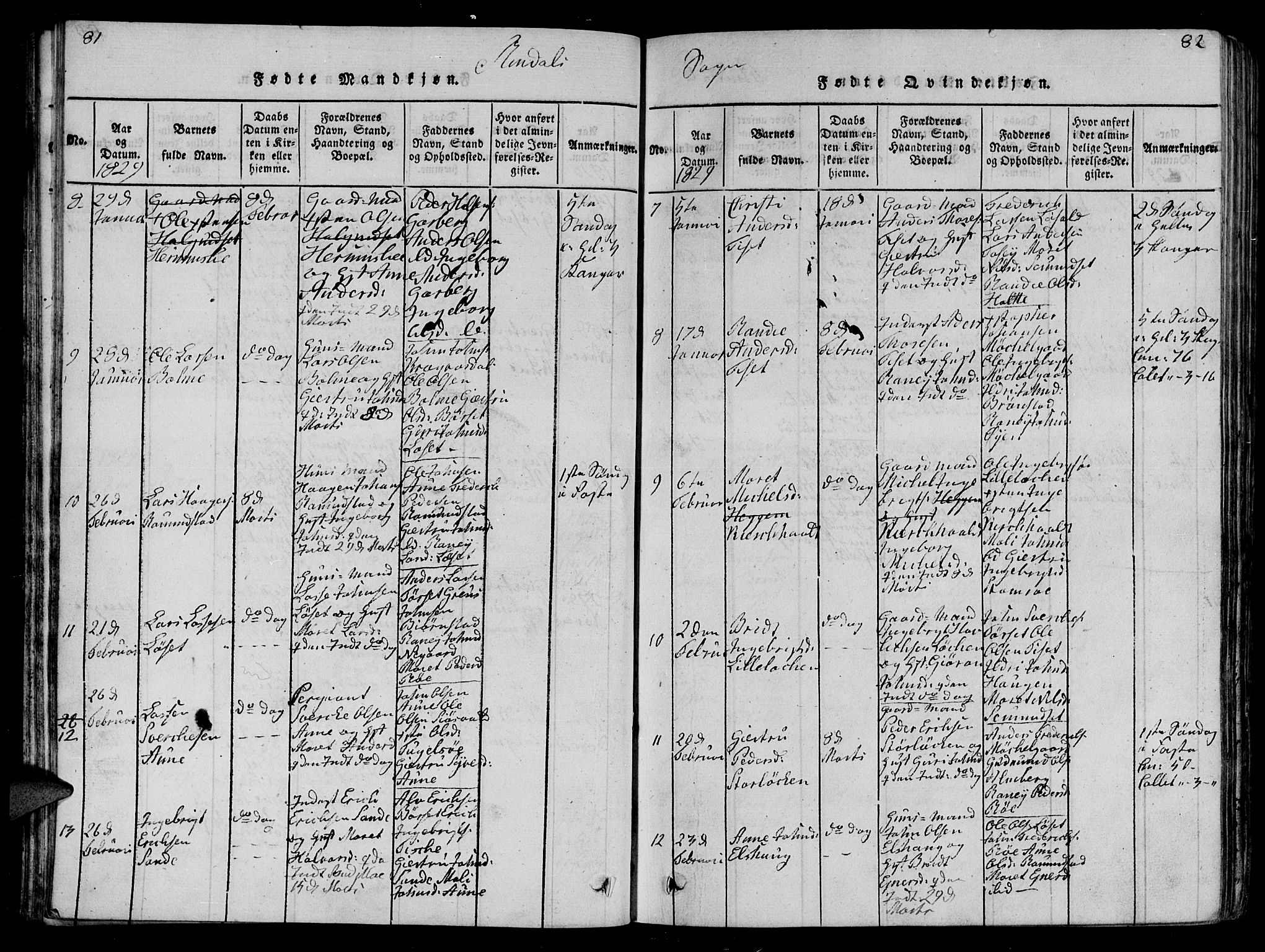 Ministerialprotokoller, klokkerbøker og fødselsregistre - Møre og Romsdal, AV/SAT-A-1454/595/L1050: Klokkerbok nr. 595C02, 1819-1834, s. 81-82