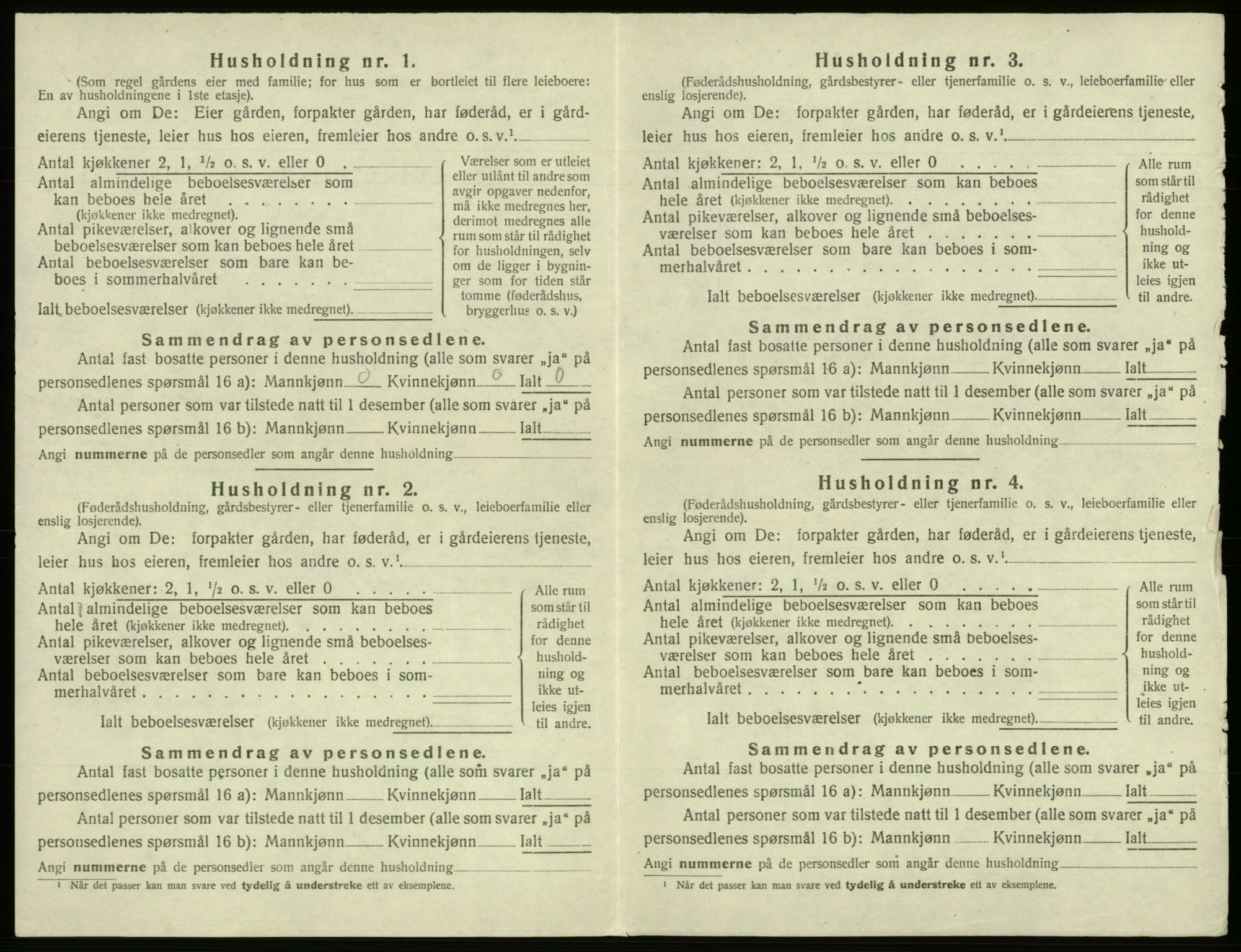 SAB, Folketelling 1920 for 1240 Strandvik herred, 1920, s. 284