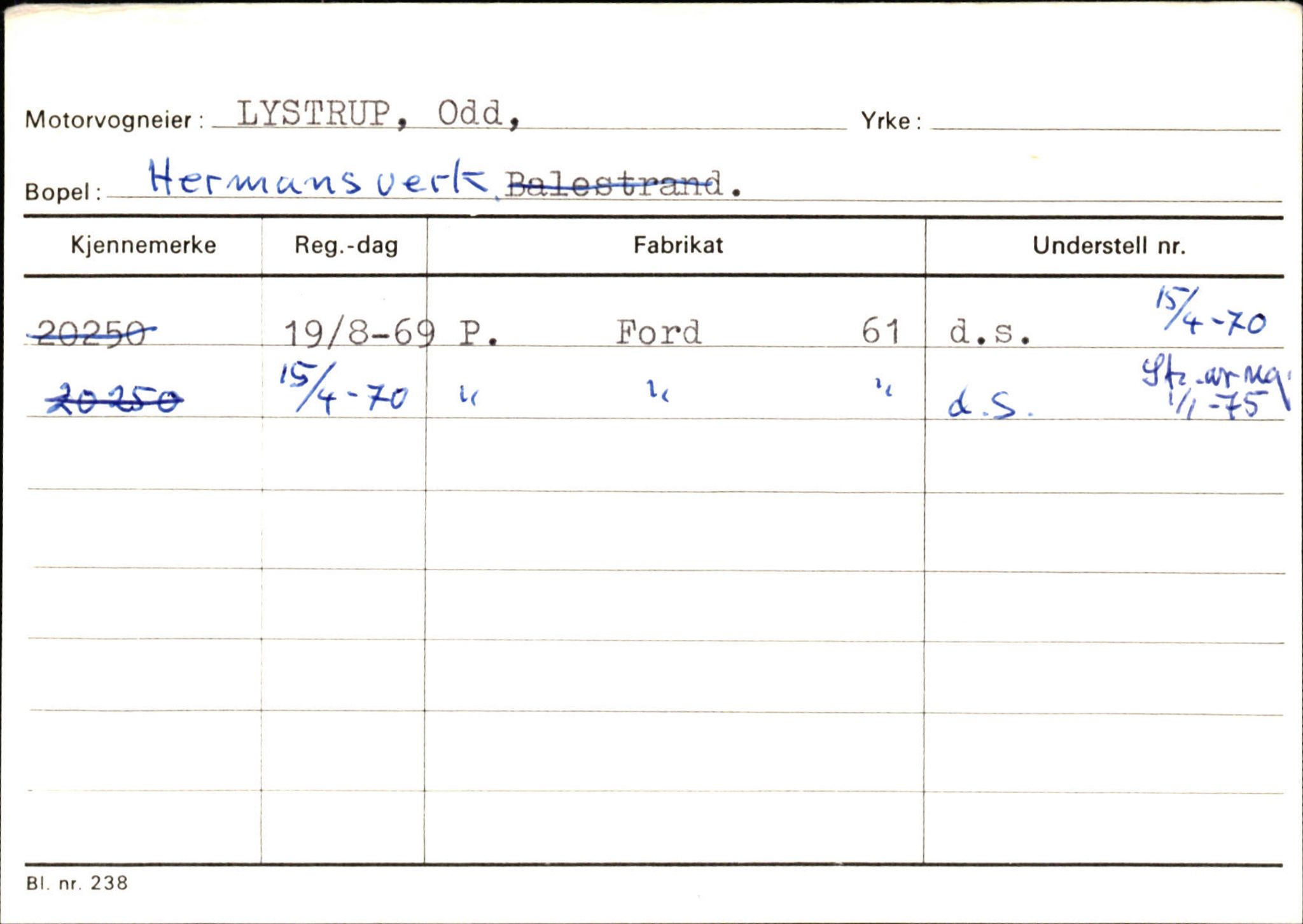 Statens vegvesen, Sogn og Fjordane vegkontor, SAB/A-5301/4/F/L0126: Eigarregister Fjaler M-Å. Leikanger A-Å, 1945-1975, s. 1762