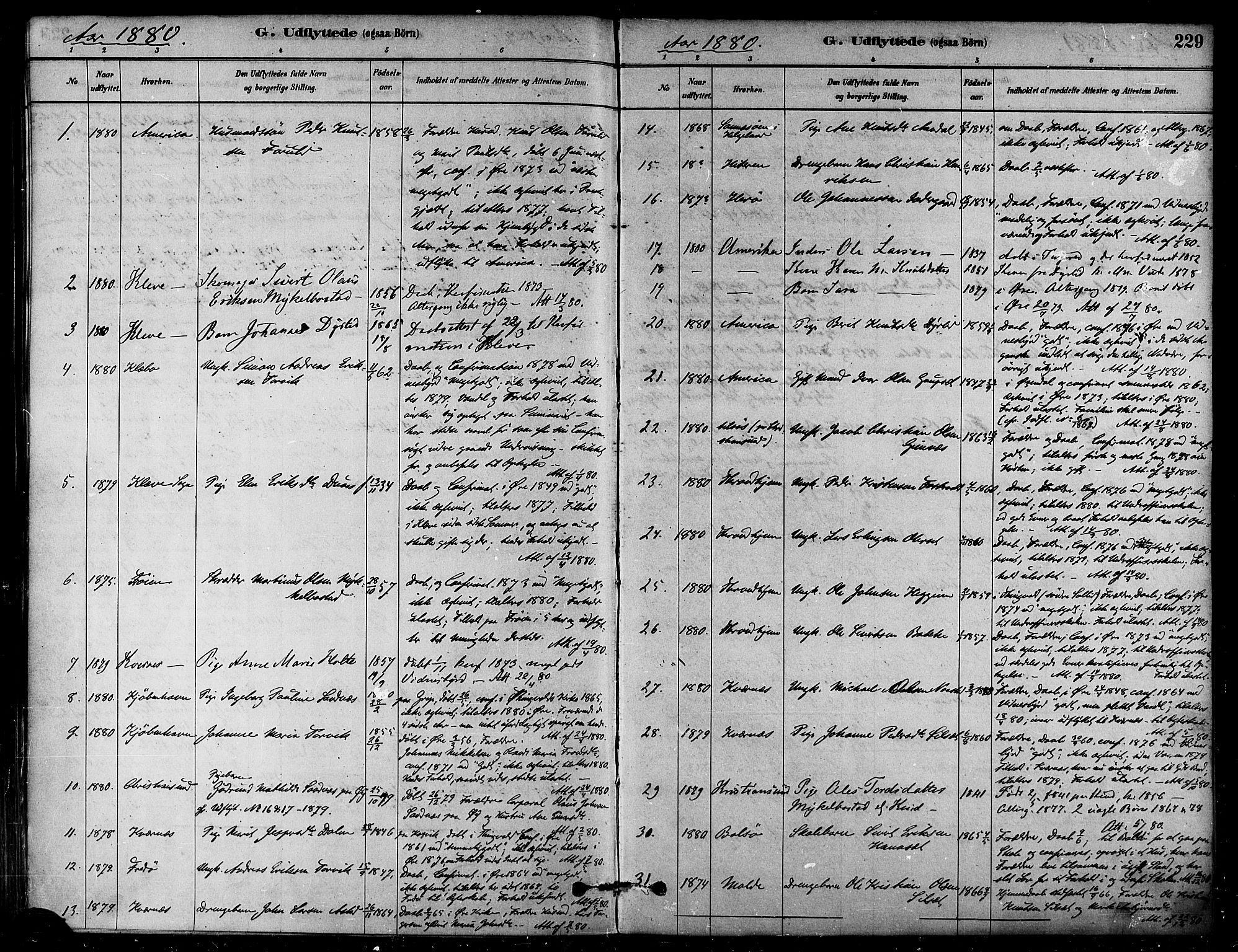 Ministerialprotokoller, klokkerbøker og fødselsregistre - Møre og Romsdal, AV/SAT-A-1454/584/L0967: Ministerialbok nr. 584A07, 1879-1894, s. 229