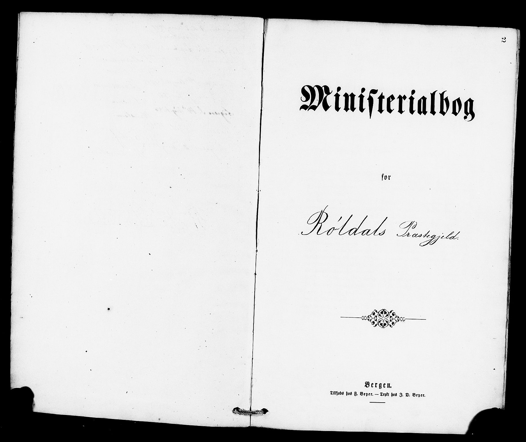 Røldal sokneprestembete, SAB/A-100247: Ministerialbok nr. A 4, 1870-1886, s. 2
