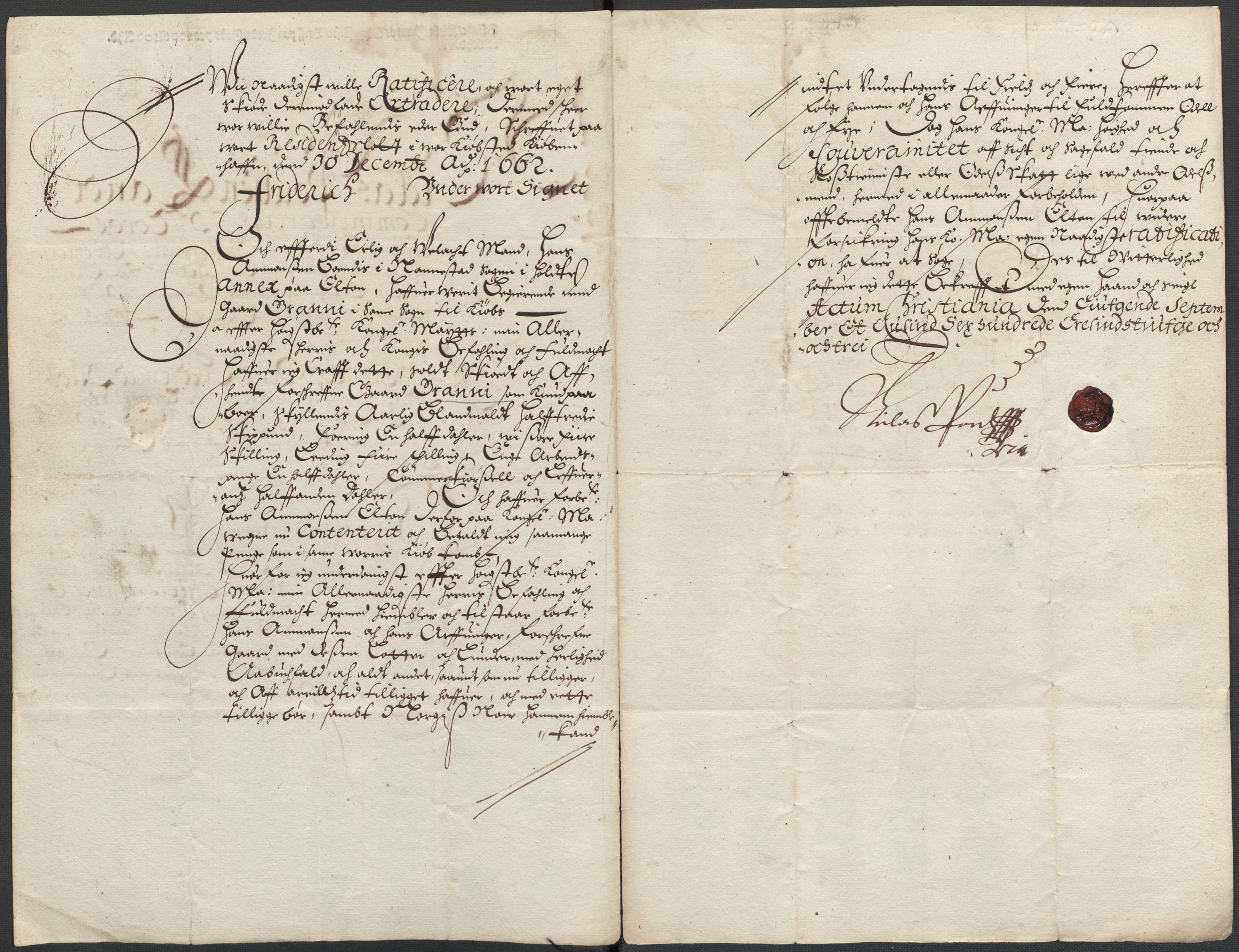 Rentekammeret, Kammerkanselliet, RA/EA-3111/G/Gg/Ggj/Ggja/L0001b: Skjøter utstedt av myndigheter i Norge og senere ombyttet med kongelige konfirmasjonsskjøter, 1663-1669, s. 43