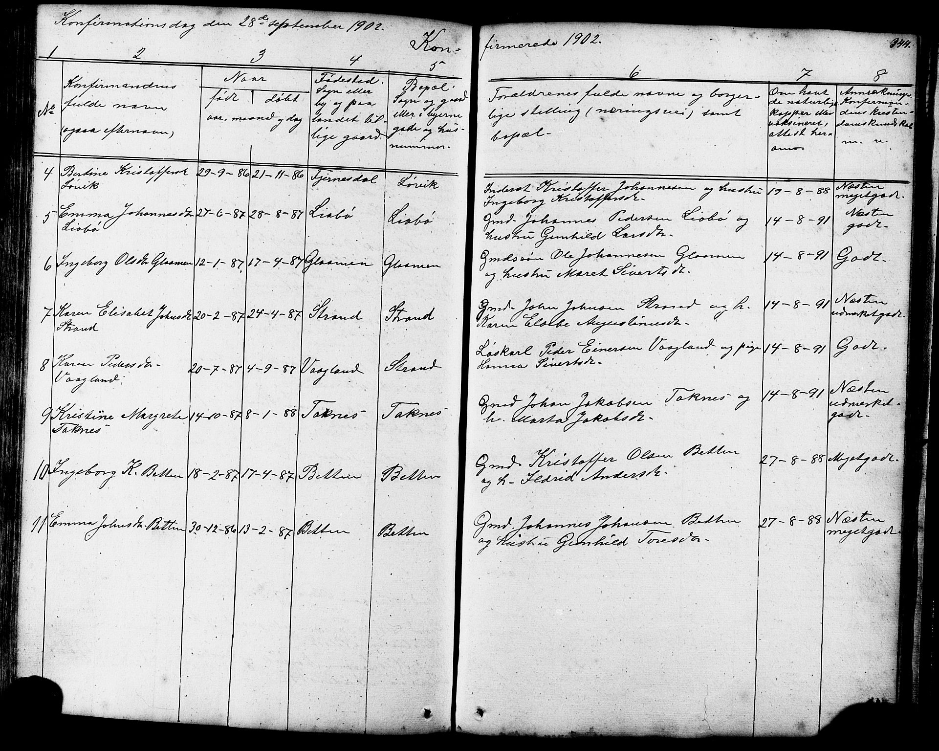 Ministerialprotokoller, klokkerbøker og fødselsregistre - Møre og Romsdal, AV/SAT-A-1454/576/L0890: Klokkerbok nr. 576C01, 1837-1908, s. 344