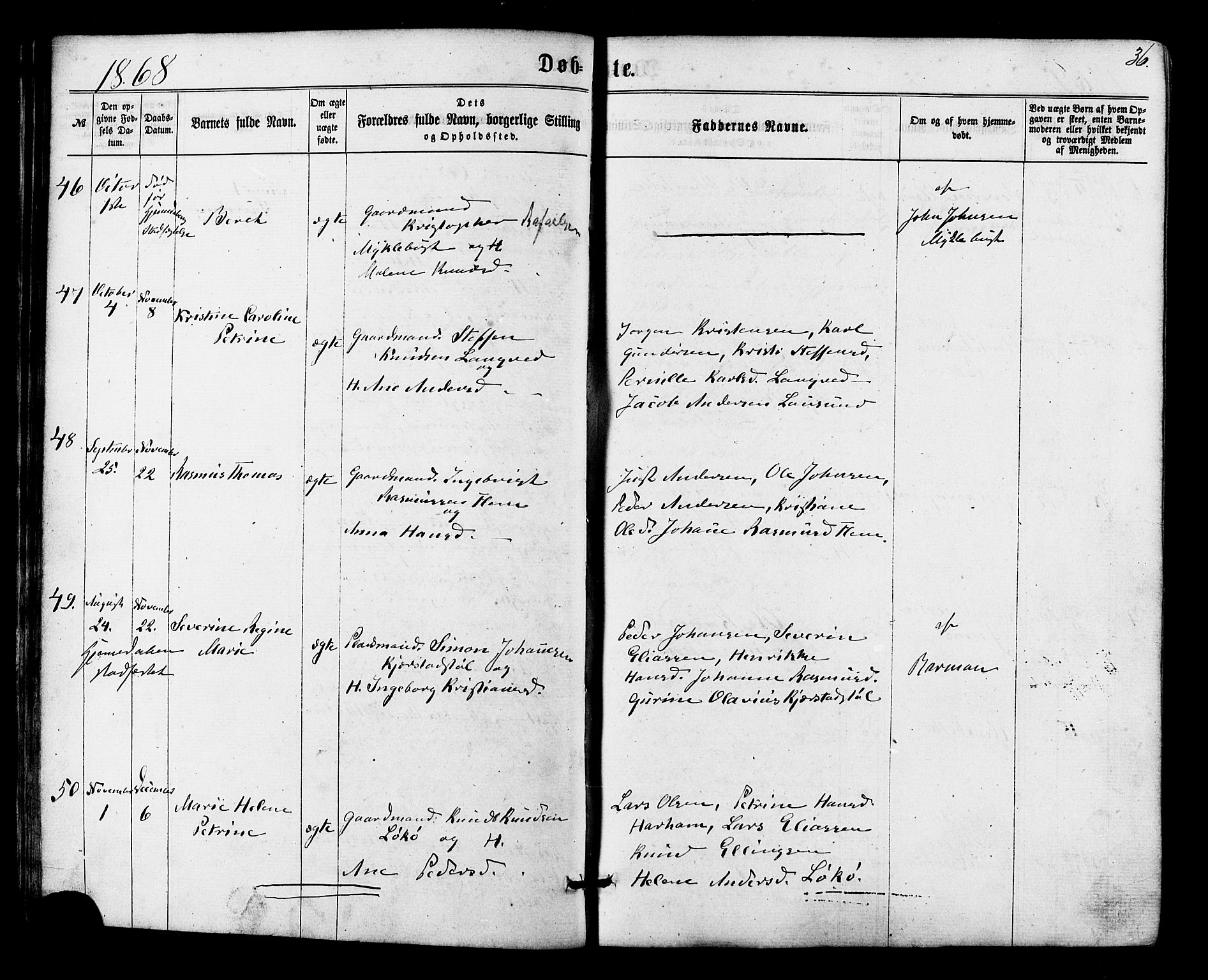 Ministerialprotokoller, klokkerbøker og fødselsregistre - Møre og Romsdal, AV/SAT-A-1454/536/L0498: Ministerialbok nr. 536A07, 1862-1875, s. 36