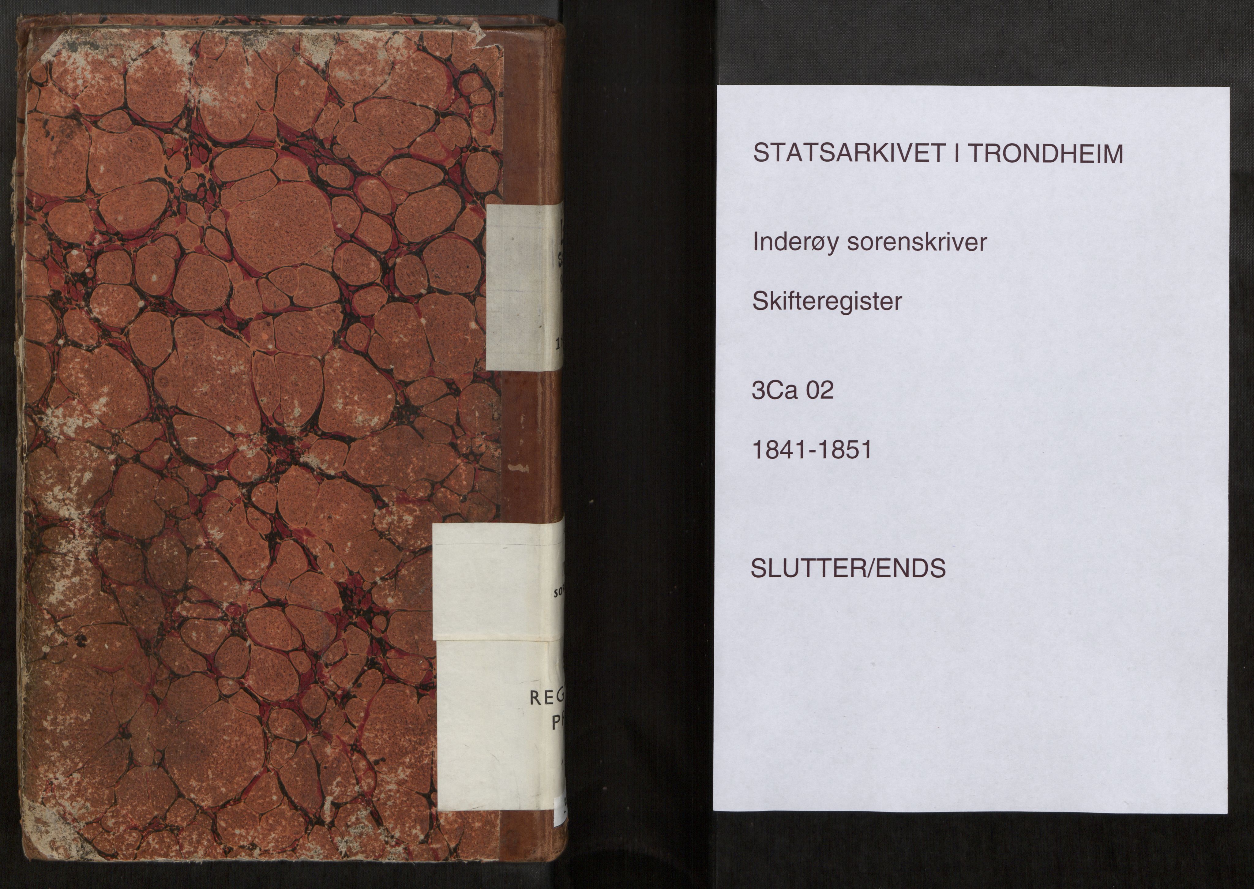 Inderøy sorenskriveri, AV/SAT-A-4147/1/3/3C/3Ca/L0002: Skifteregistreringsprotokoll, 1841-1851