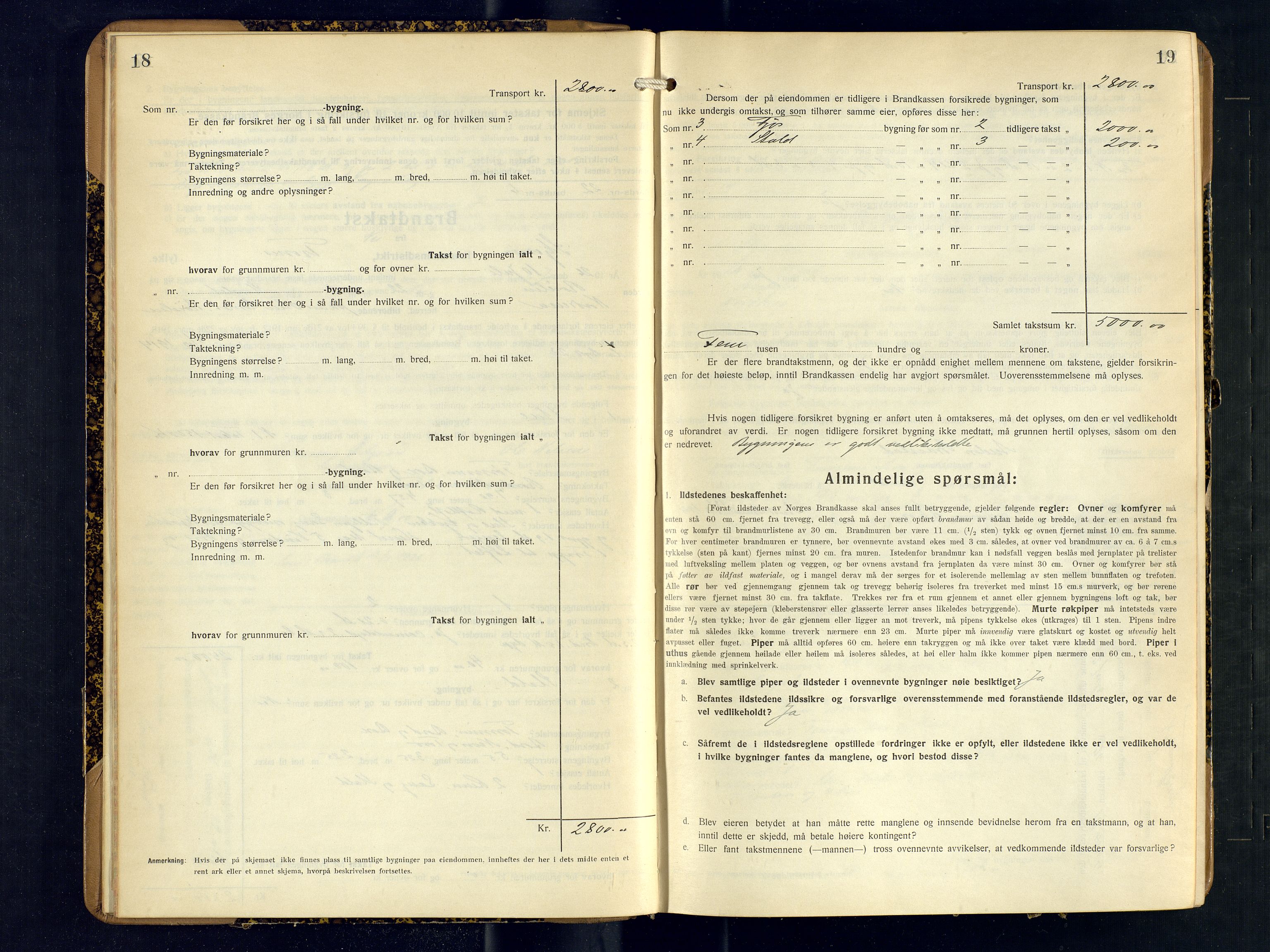 Skjervøy lensmannskontor, AV/SATØ-SATØ-63/F/Fu/Fub/L0260: Branntakstprotokoll (S), 1926-1927, s. 18-19
