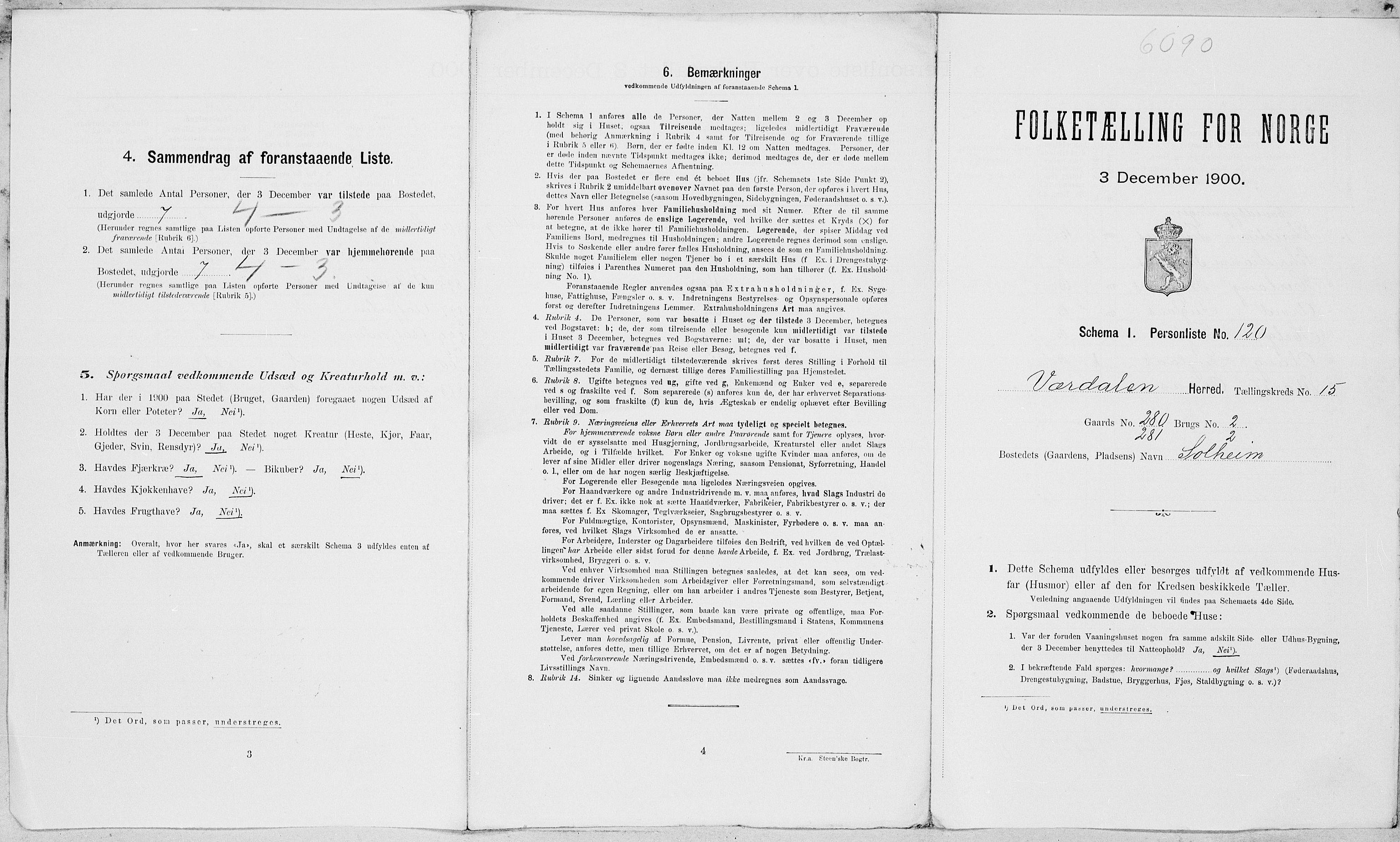 SAT, Folketelling 1900 for 1721 Verdal herred, 1900, s. 2110
