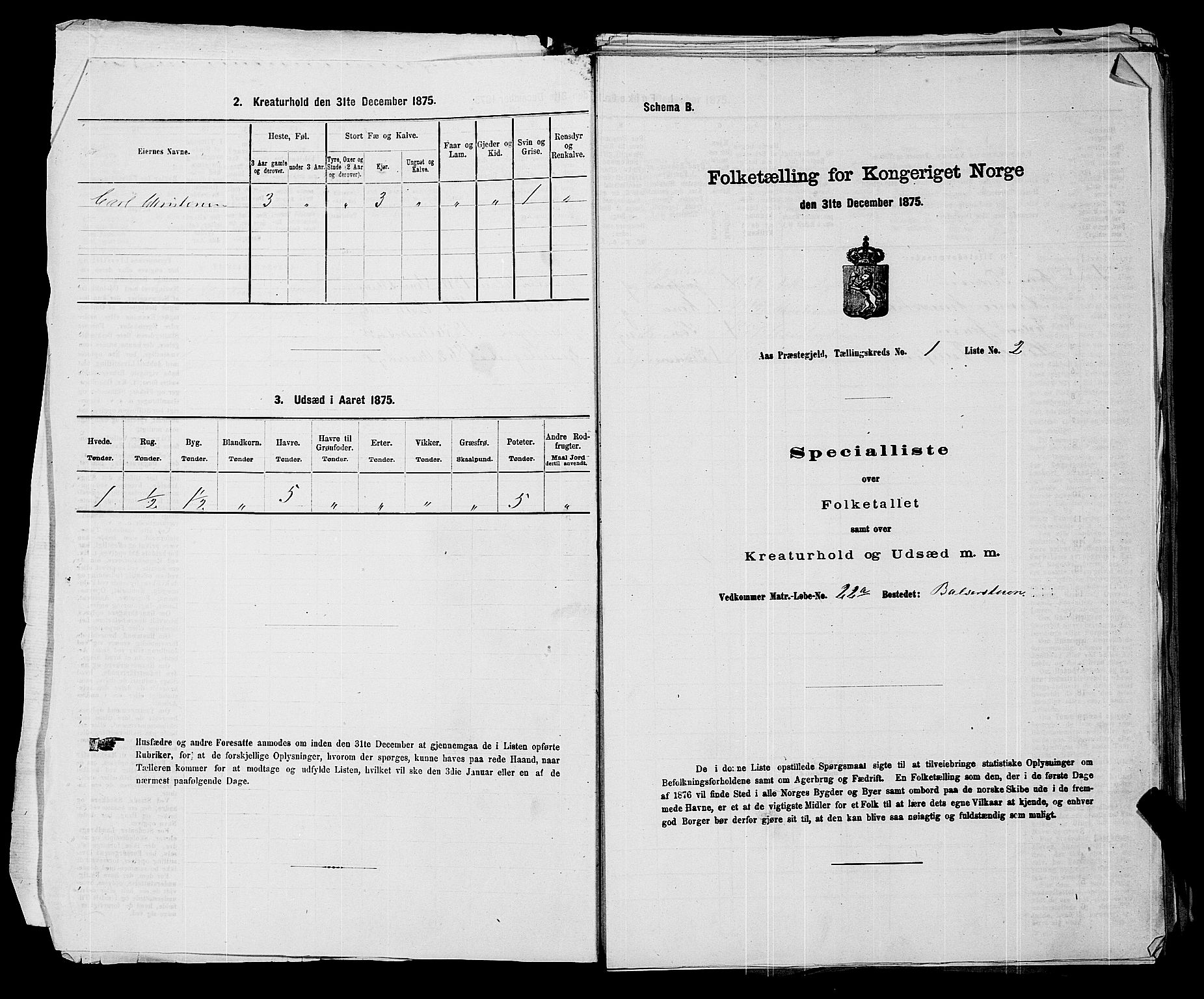 RA, Folketelling 1875 for 0214P Ås prestegjeld, 1875, s. 23