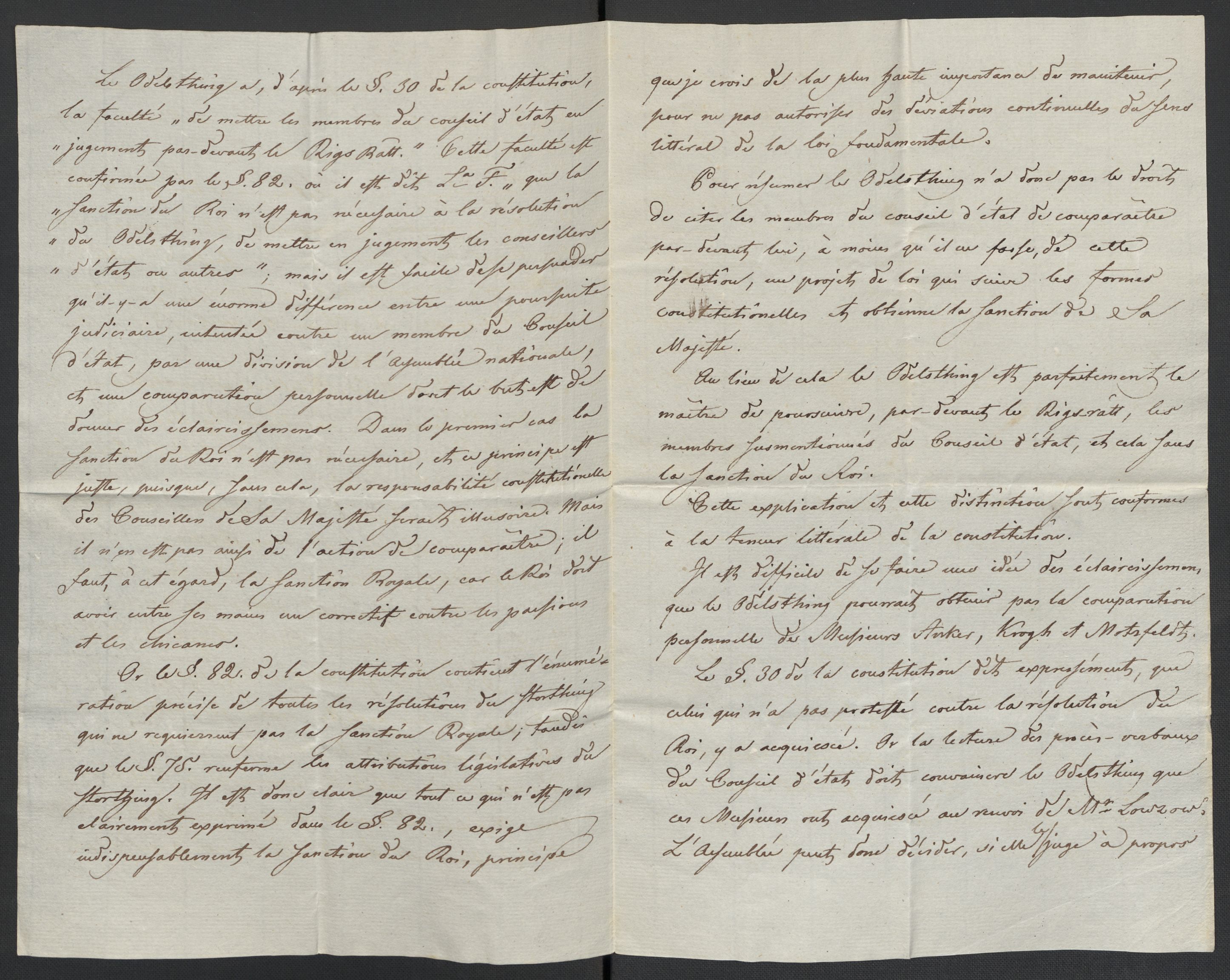 Christie, Wilhelm Frimann Koren, RA/PA-0014/F/L0005: Christies dokumenter fra Stortinget, 1815-1816, s. 257