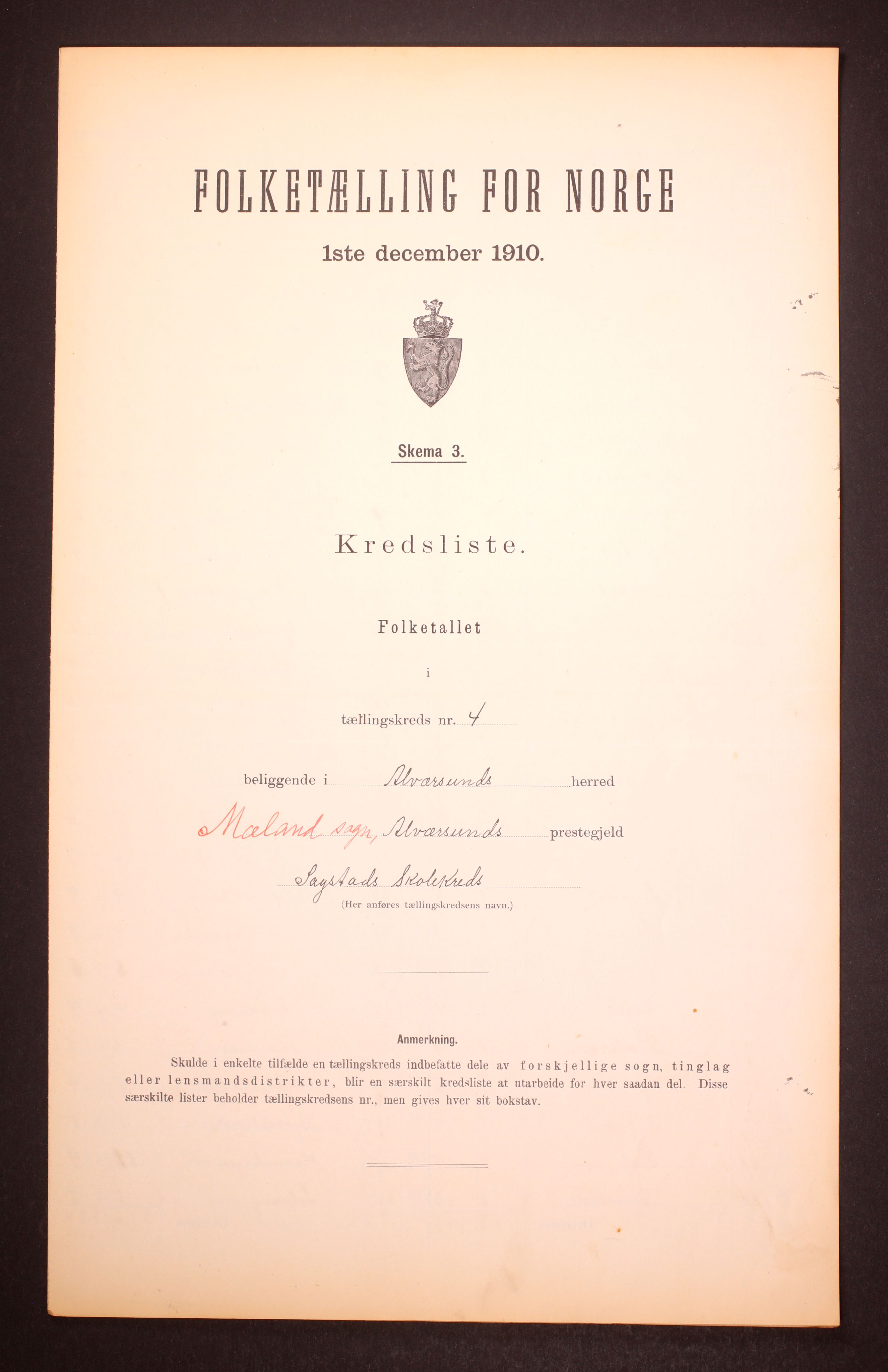 RA, Folketelling 1910 for 1257 Alversund herred, 1910, s. 13