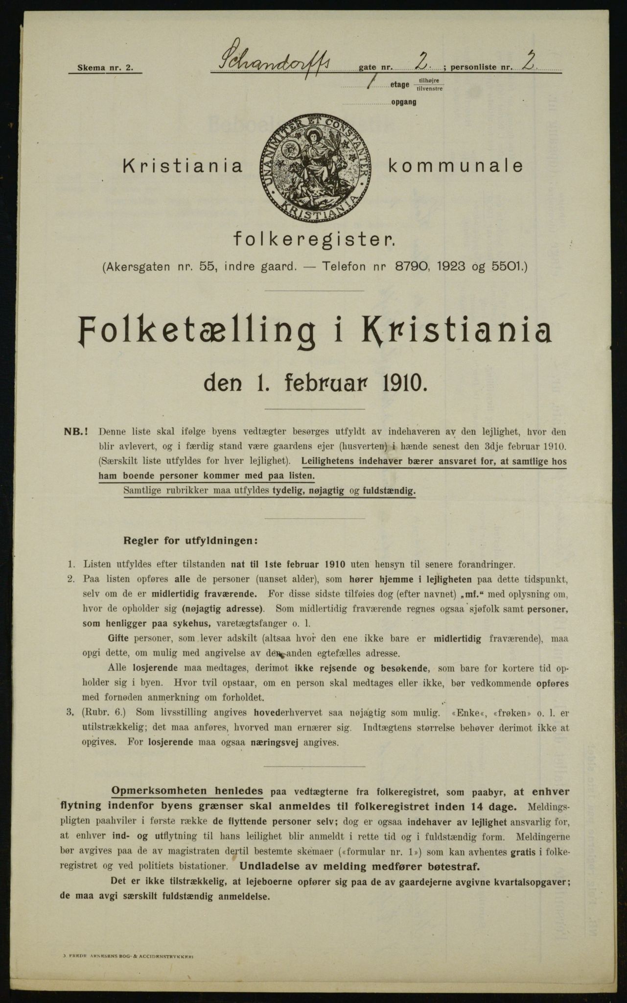 OBA, Kommunal folketelling 1.2.1910 for Kristiania, 1910, s. 85594