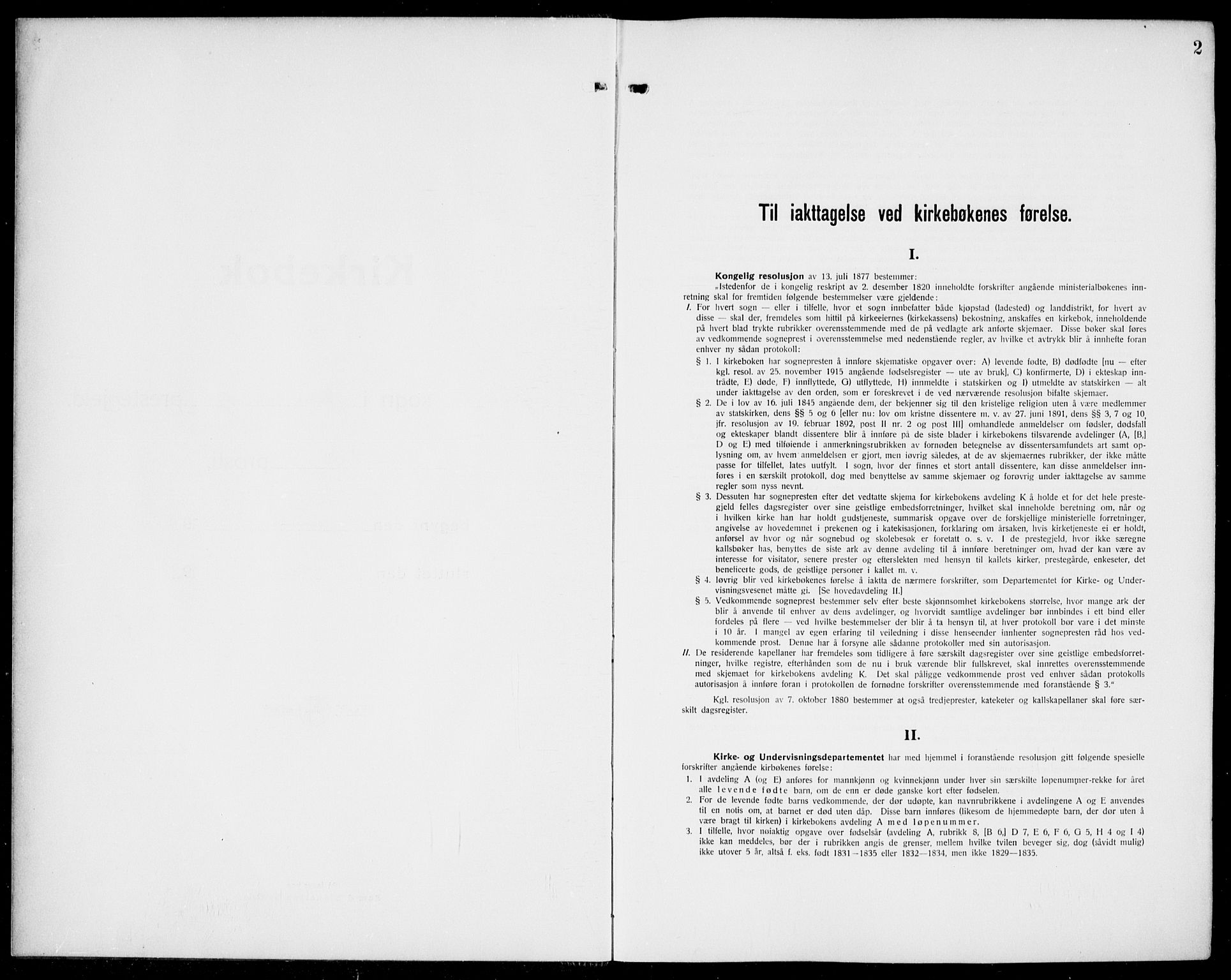 Arendal sokneprestkontor, Trefoldighet, SAK/1111-0040/F/Fb/L0008: Klokkerbok nr. B 8, 1928-1939, s. 2