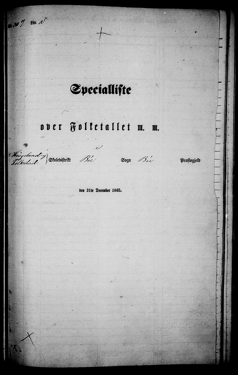 RA, Folketelling 1865 for 0821P Bø prestegjeld, 1865, s. 119