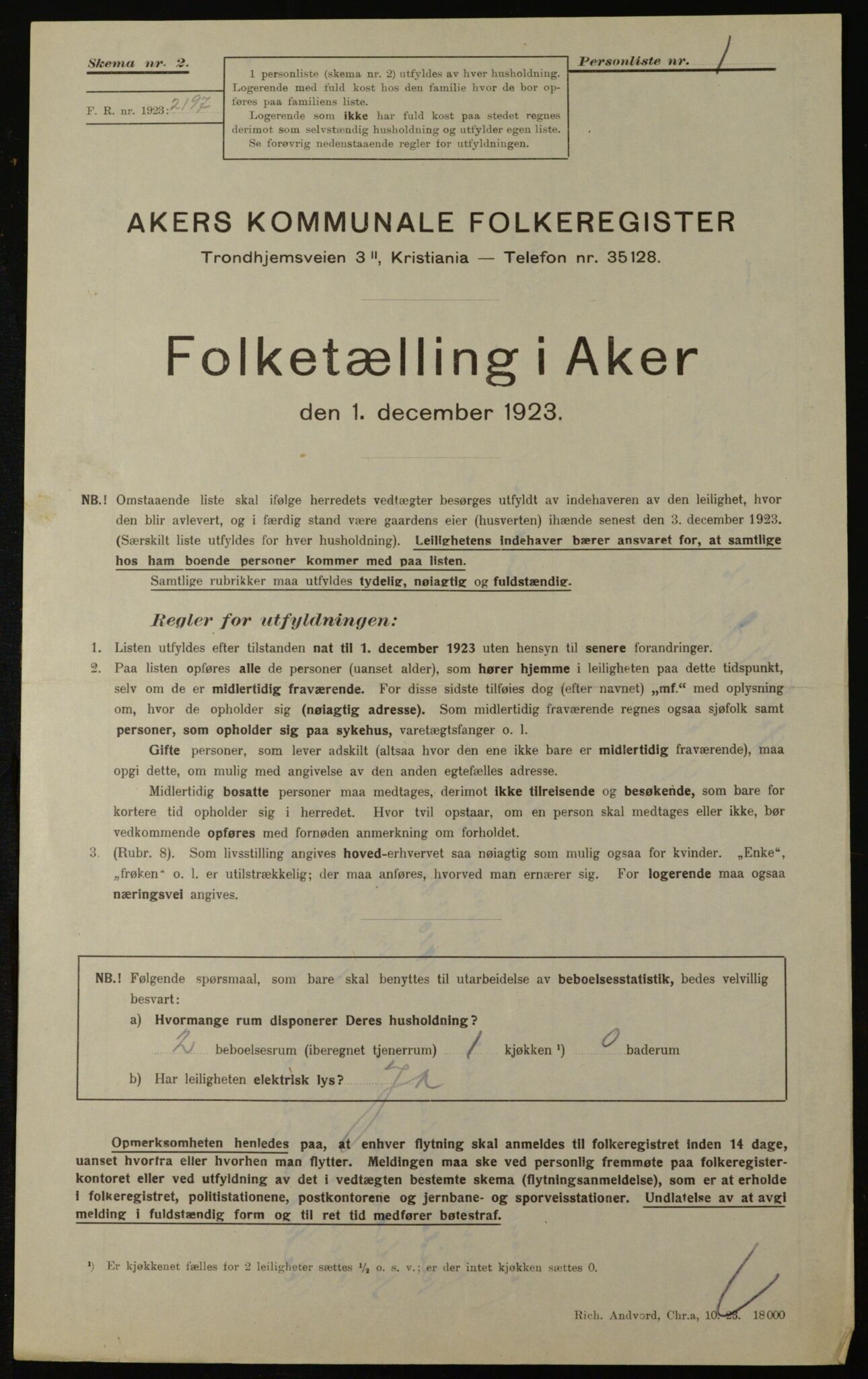 , Kommunal folketelling 1.12.1923 for Aker, 1923, s. 36527