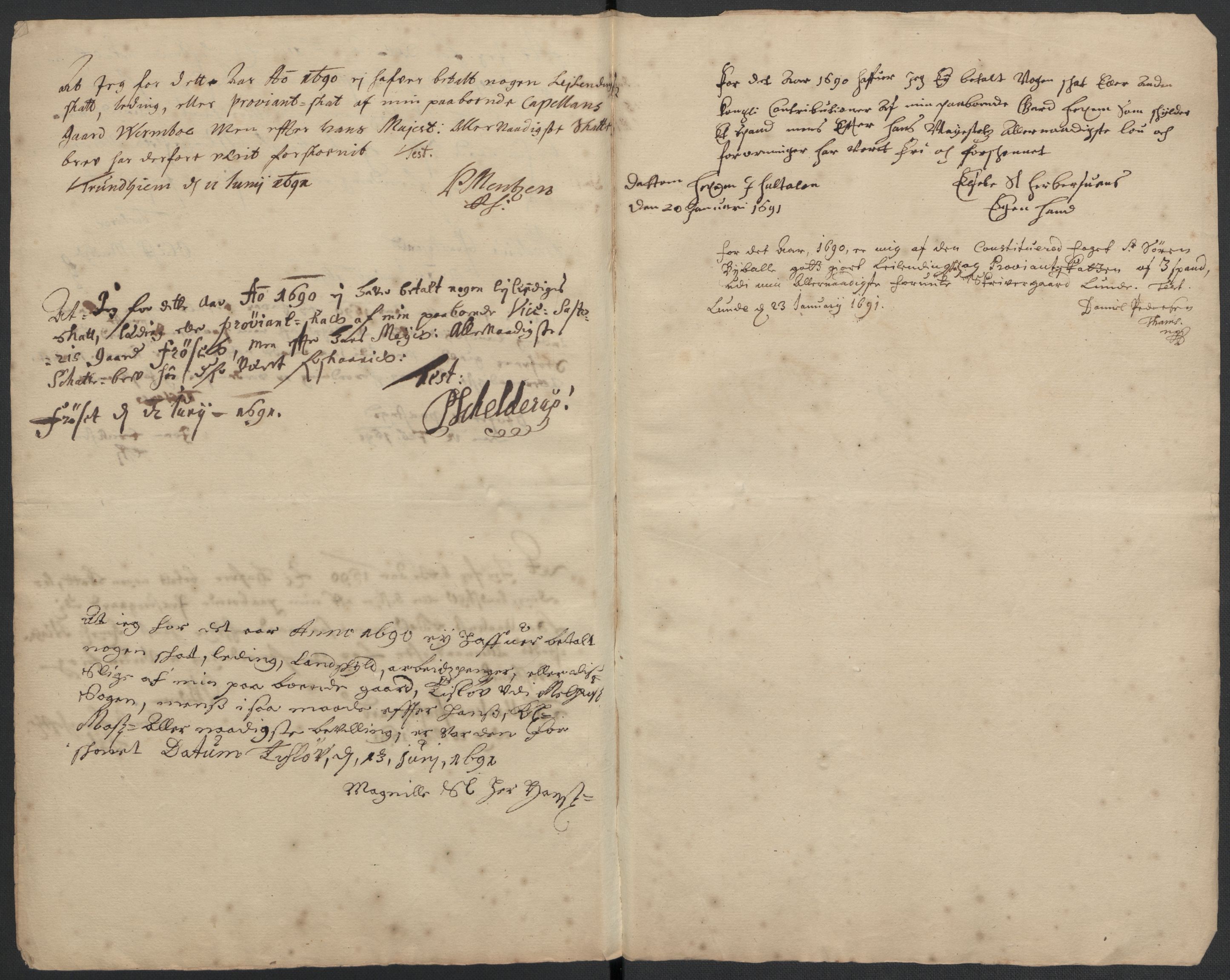 Rentekammeret inntil 1814, Reviderte regnskaper, Fogderegnskap, RA/EA-4092/R59/L3940: Fogderegnskap Gauldal, 1689-1690, s. 375