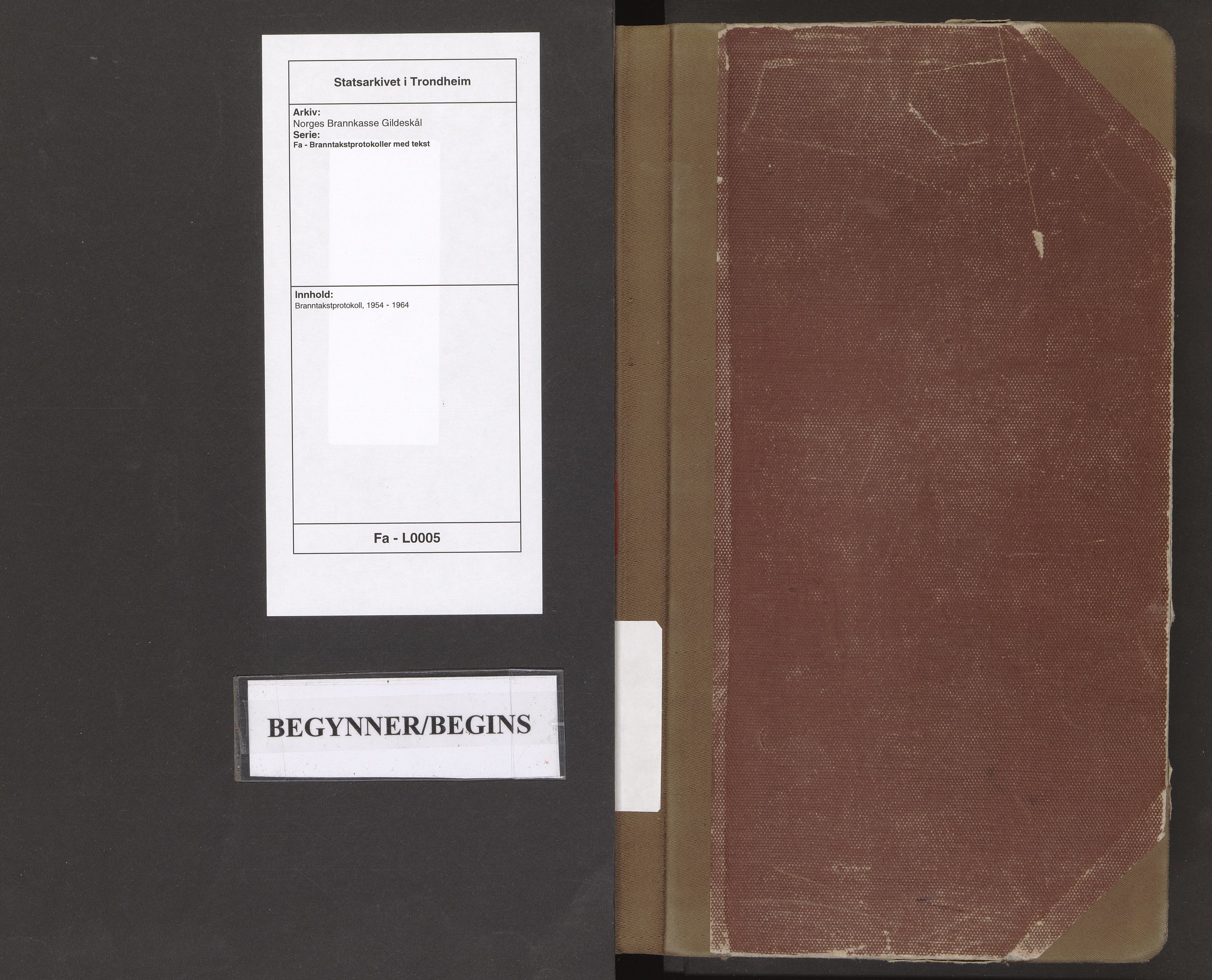 Norges Brannkasse Gildeskål, AV/SAT-A-5591/Fa/L0005: Branntakstprotokoll, 1954-1964