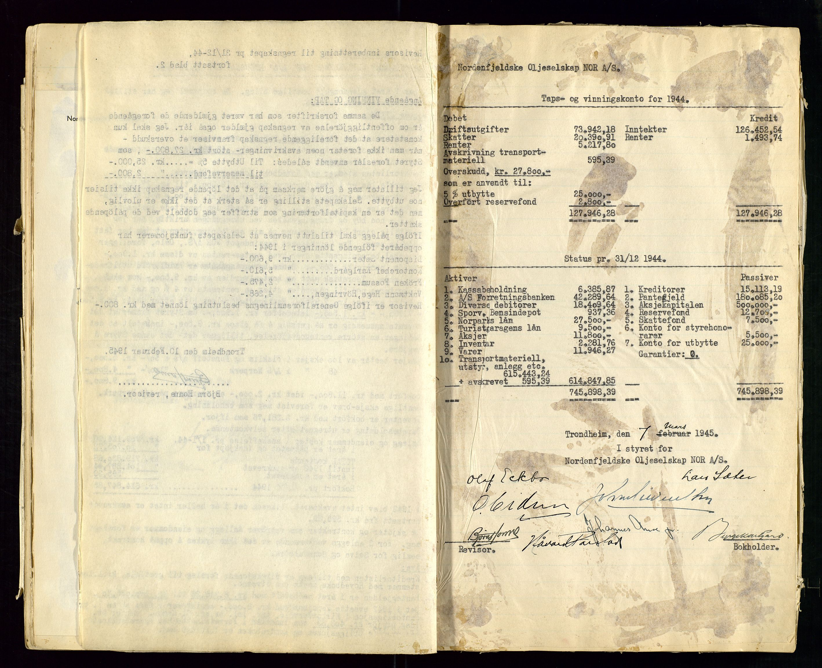 PA 1519 - Nordenfjeldske Oljeselskap, NOR A/S, AV/SAST-A-101924/A/L0001: Styreprotokoll, 1937-1962, s. 58