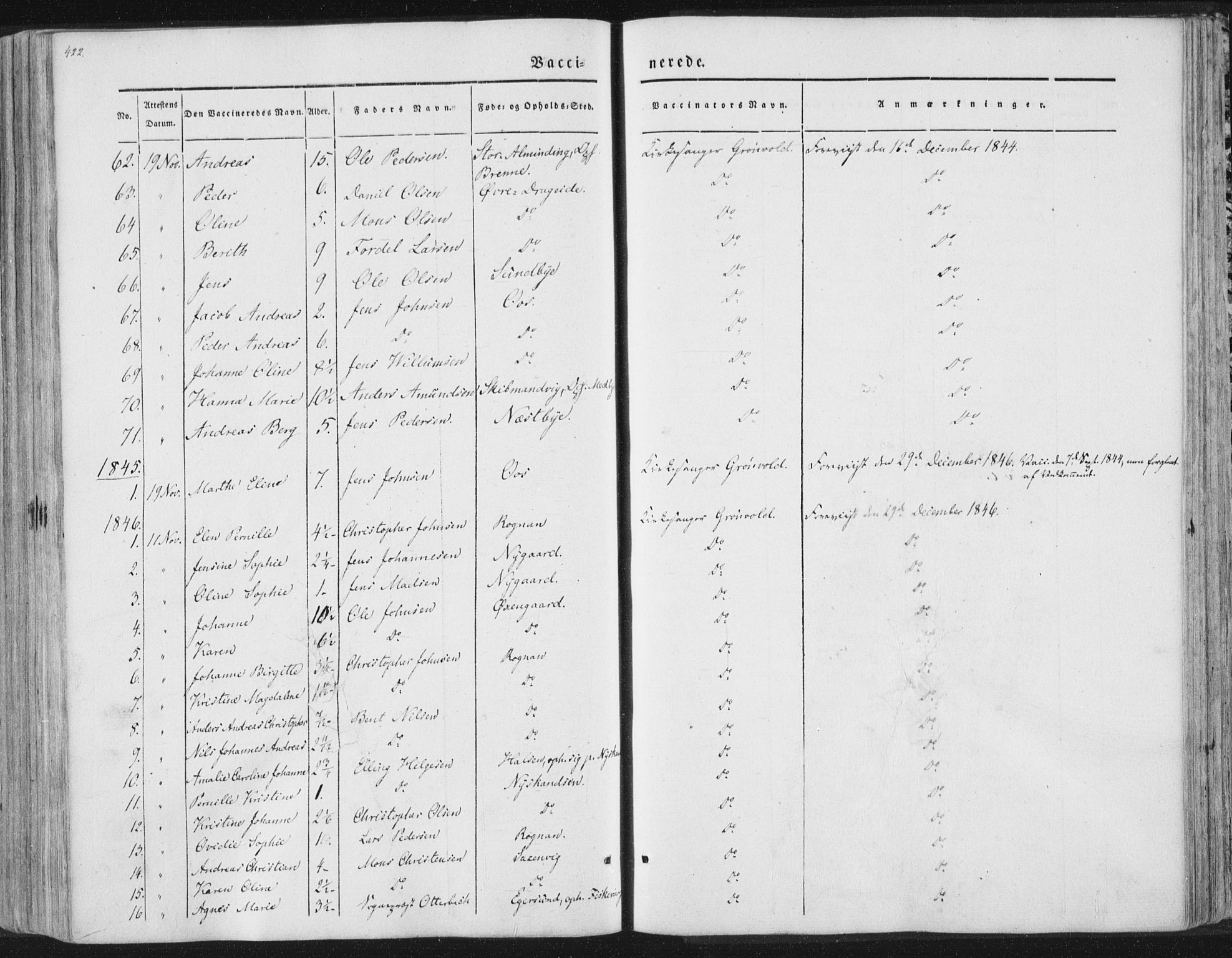 Ministerialprotokoller, klokkerbøker og fødselsregistre - Nordland, AV/SAT-A-1459/847/L0667: Ministerialbok nr. 847A07, 1842-1871, s. 422