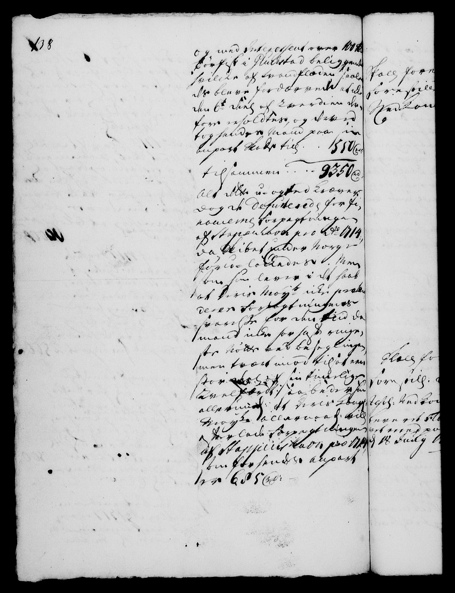 Rentekammeret, Kammerkanselliet, RA/EA-3111/G/Gh/Gha/L0001: Norsk ekstraktmemorialprotokoll, sak. 1-375 (merket RK 53.46), 1720, s. 138
