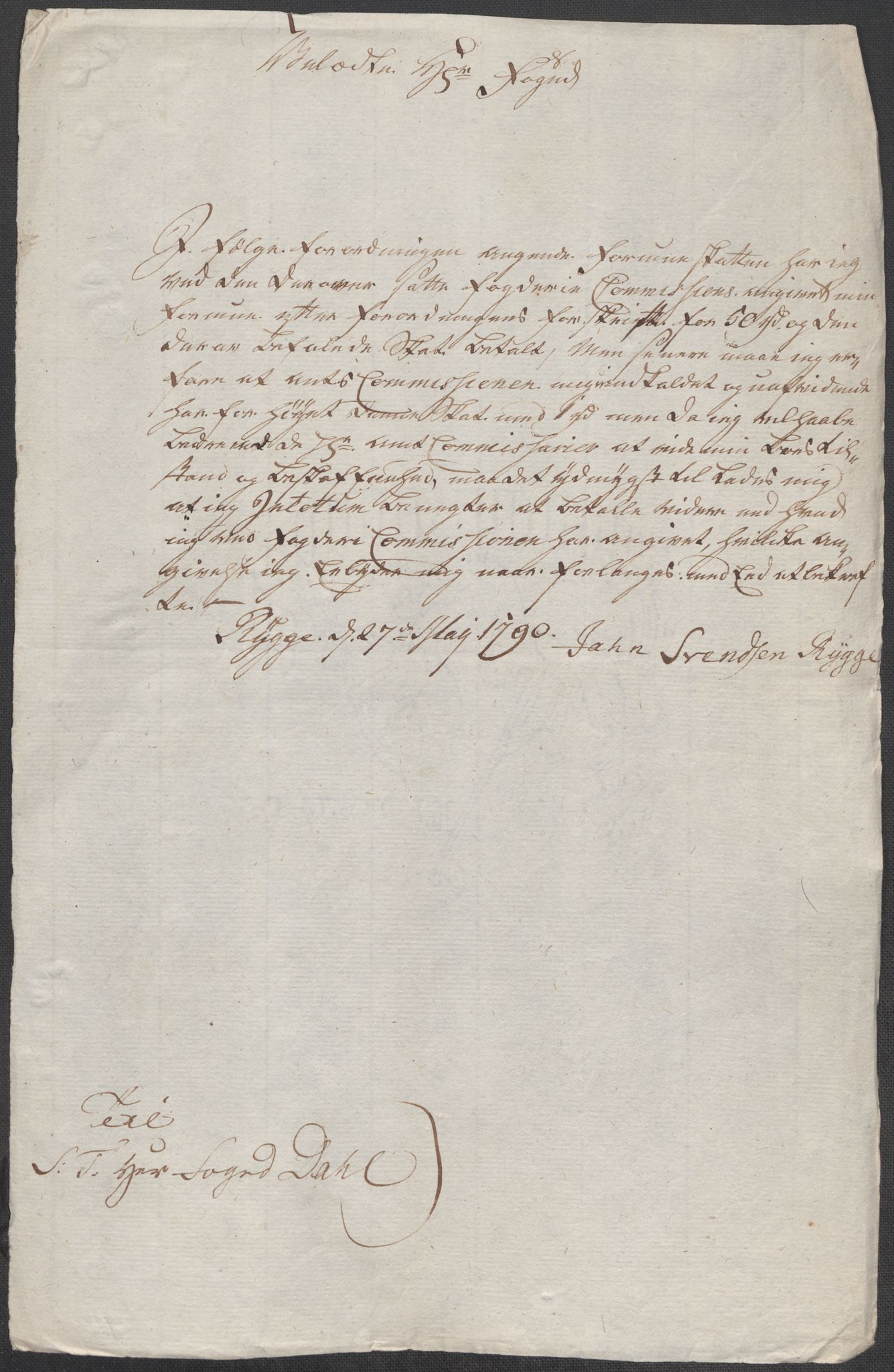 Rentekammeret inntil 1814, Reviderte regnskaper, Mindre regnskaper, RA/EA-4068/Rf/Rfe/L0039: Rosendal baroni, Ryfylke fogderi, 1789, s. 166