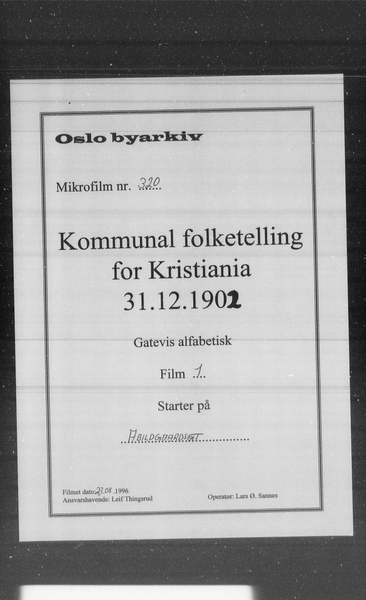 OBA, Kommunal folketelling 31.12.1902 for Kristiania kjøpstad, 1902, s. 2