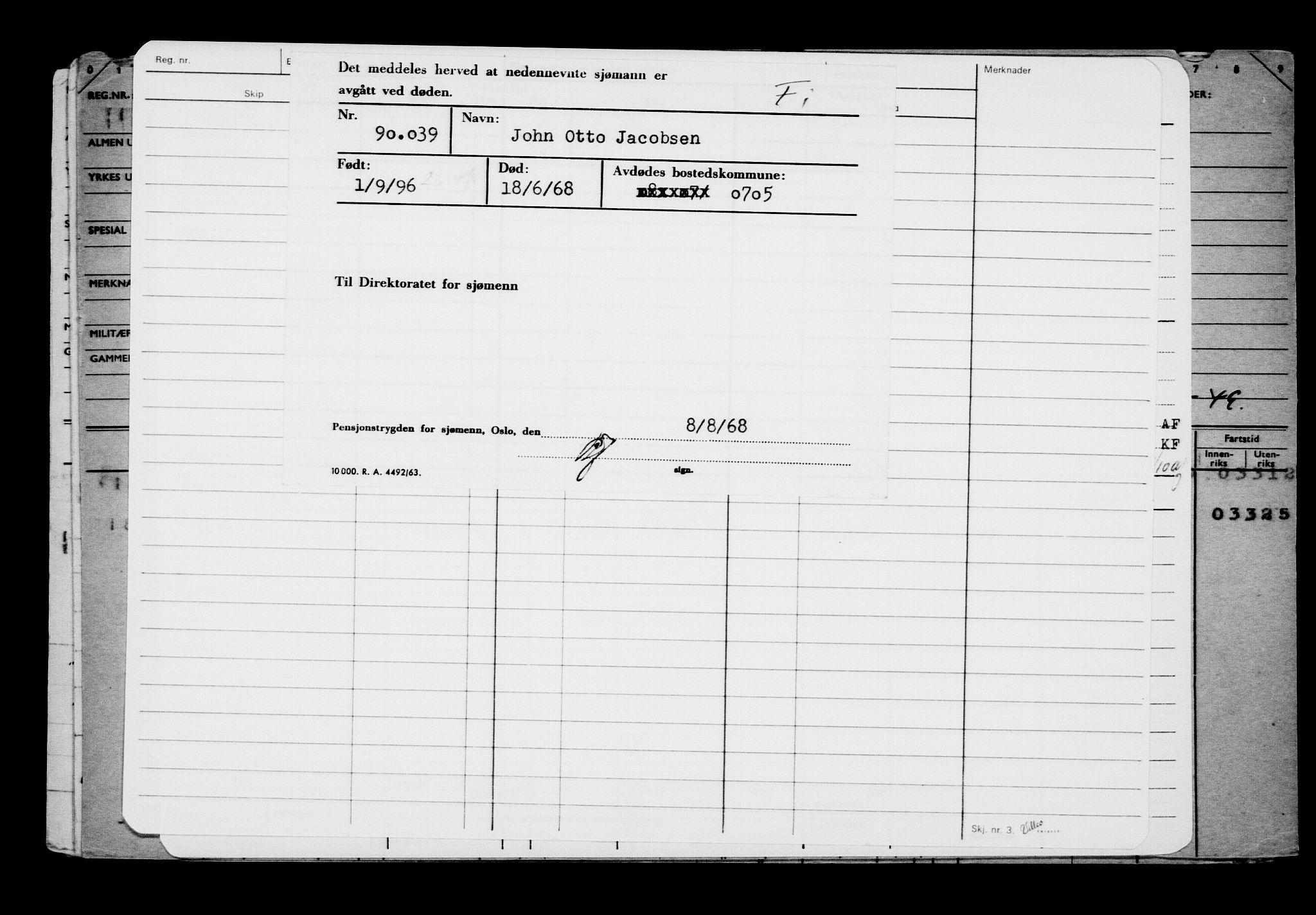 Direktoratet for sjømenn, AV/RA-S-3545/G/Gb/L0023: Hovedkort, 1896, s. 5