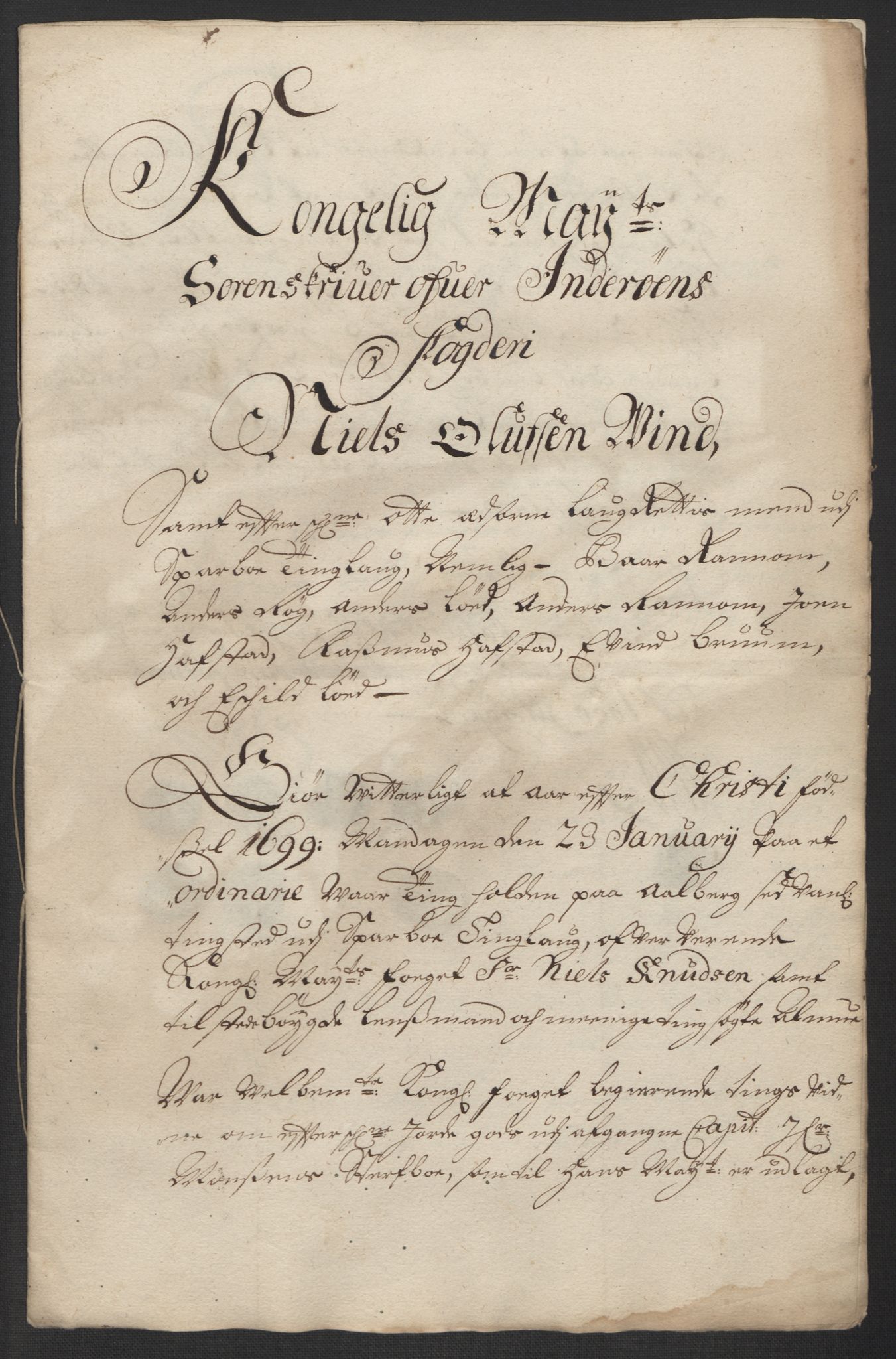 Rentekammeret inntil 1814, Reviderte regnskaper, Fogderegnskap, RA/EA-4092/R63/L4310: Fogderegnskap Inderøy, 1698-1699, s. 231