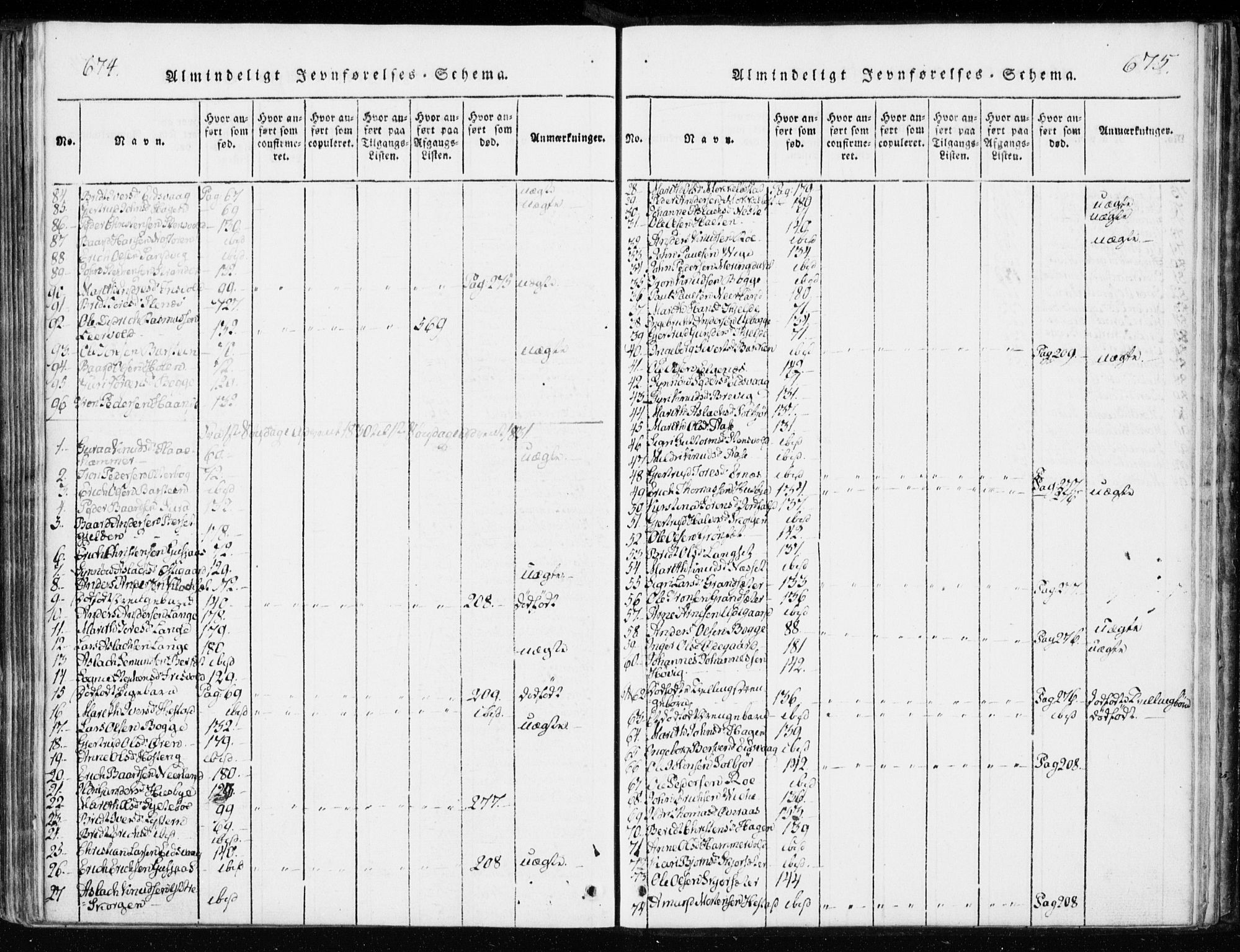 Ministerialprotokoller, klokkerbøker og fødselsregistre - Møre og Romsdal, AV/SAT-A-1454/551/L0623: Ministerialbok nr. 551A03, 1818-1831, s. 674-675