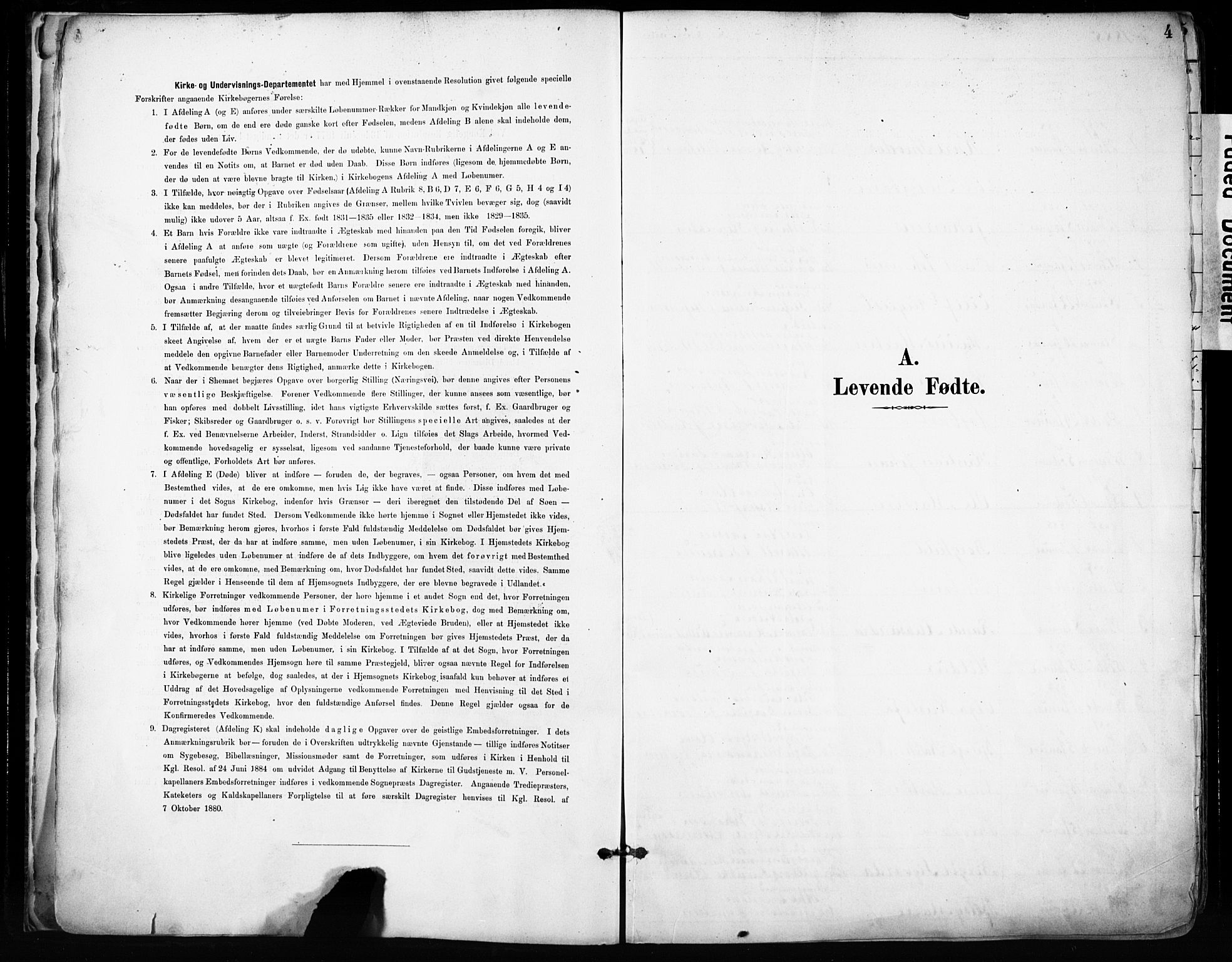 Domkirken sokneprestembete, AV/SAB-A-74801/H/Haa/L0024: Ministerialbok nr. B 7, 1888-1903, s. 4