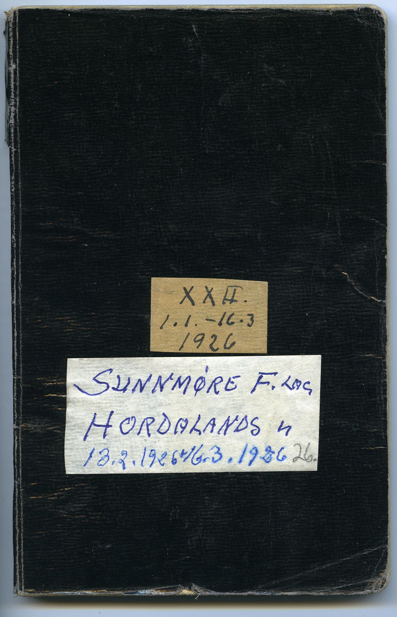 Gerhard Kjølås-arkivet, FMFB/A-1081/F/L0026: Bok XXII, 1926