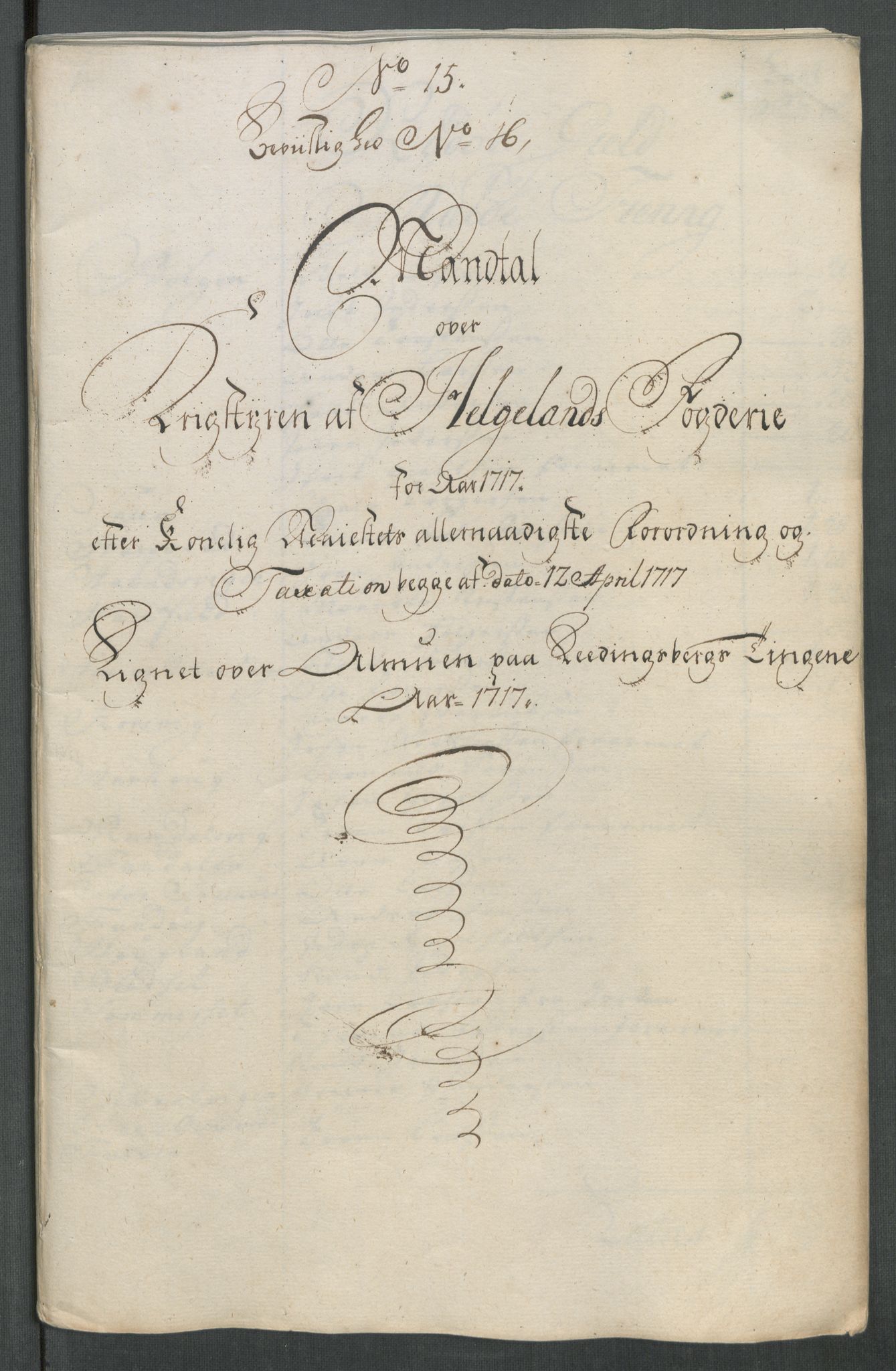 Rentekammeret inntil 1814, Reviderte regnskaper, Fogderegnskap, RA/EA-4092/R65/L4515: Fogderegnskap Helgeland, 1717, s. 194