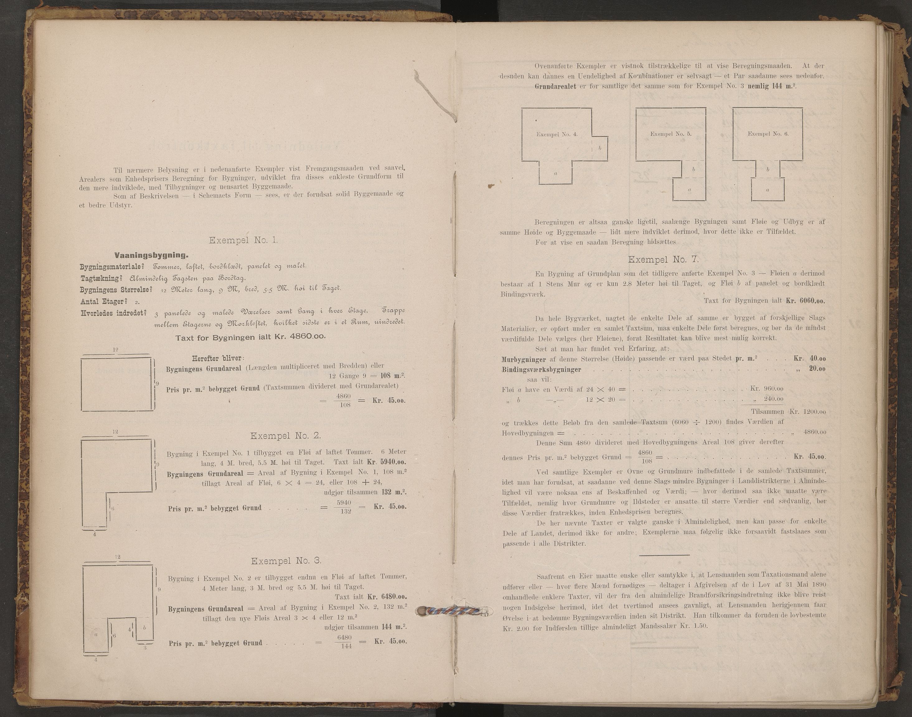 Norges brannkasse, branntakster Bærum, AV/SAO-A-11382/F/Fb/L0001: Branntakstprotokoll, 1894-1900