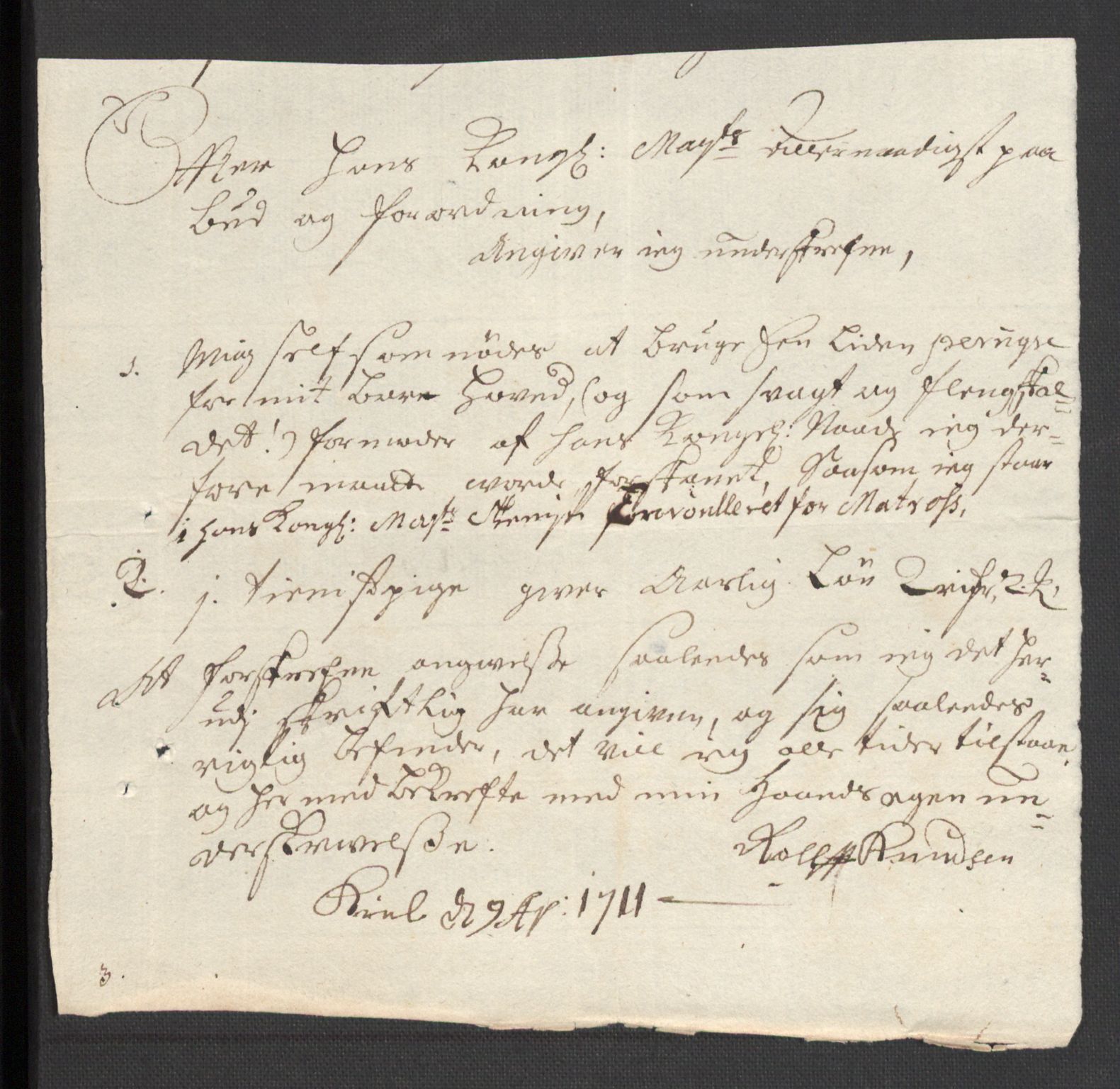 Rentekammeret inntil 1814, Reviderte regnskaper, Fogderegnskap, AV/RA-EA-4092/R36/L2121: Fogderegnskap Øvre og Nedre Telemark og Bamble, 1711, s. 542