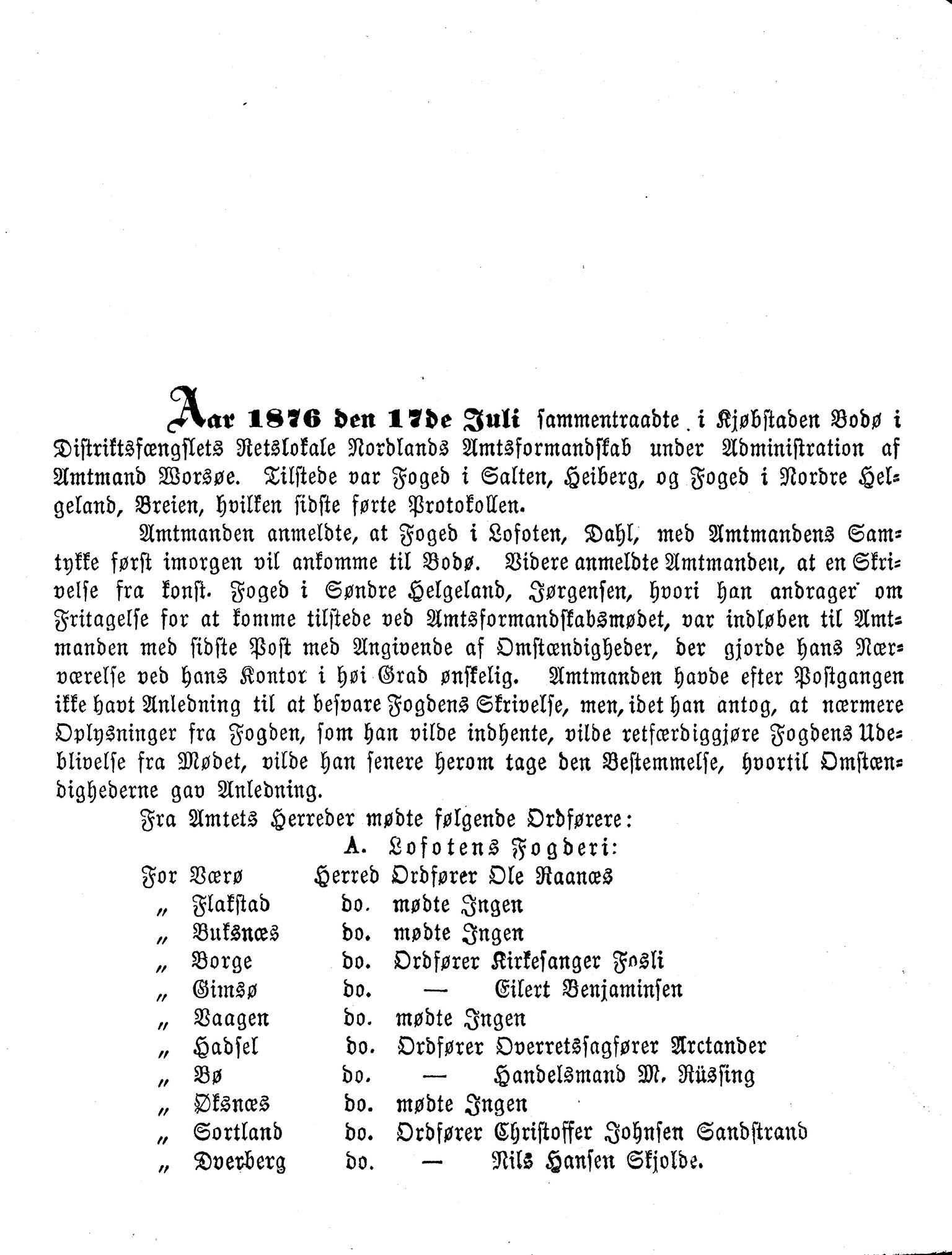 Nordland Fylkeskommune. Fylkestinget, AIN/NFK-17/176/A/Ac/L0010: Fylkestingsforhandlinger 1874-1880, 1874-1880