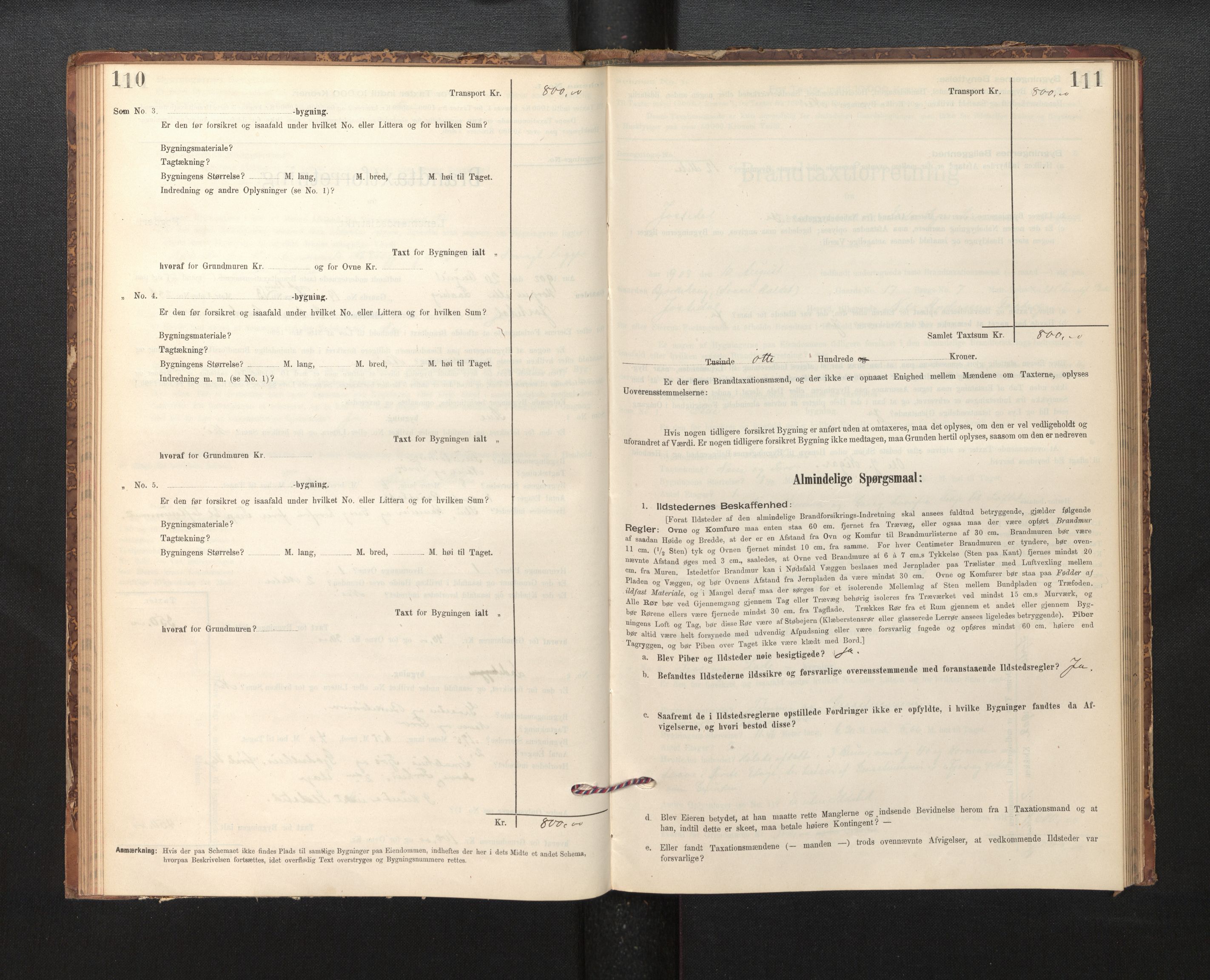 Lensmannen i Jostedal, SAB/A-28601/0012/L0003: Branntakstprotokoll, skjematakst, 1895-1906, s. 110-111