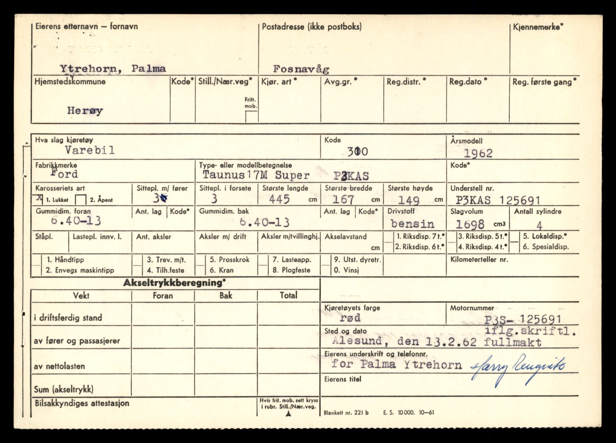 Møre og Romsdal vegkontor - Ålesund trafikkstasjon, AV/SAT-A-4099/F/Fe/L0044: Registreringskort for kjøretøy T 14205 - T 14319, 1927-1998, s. 662