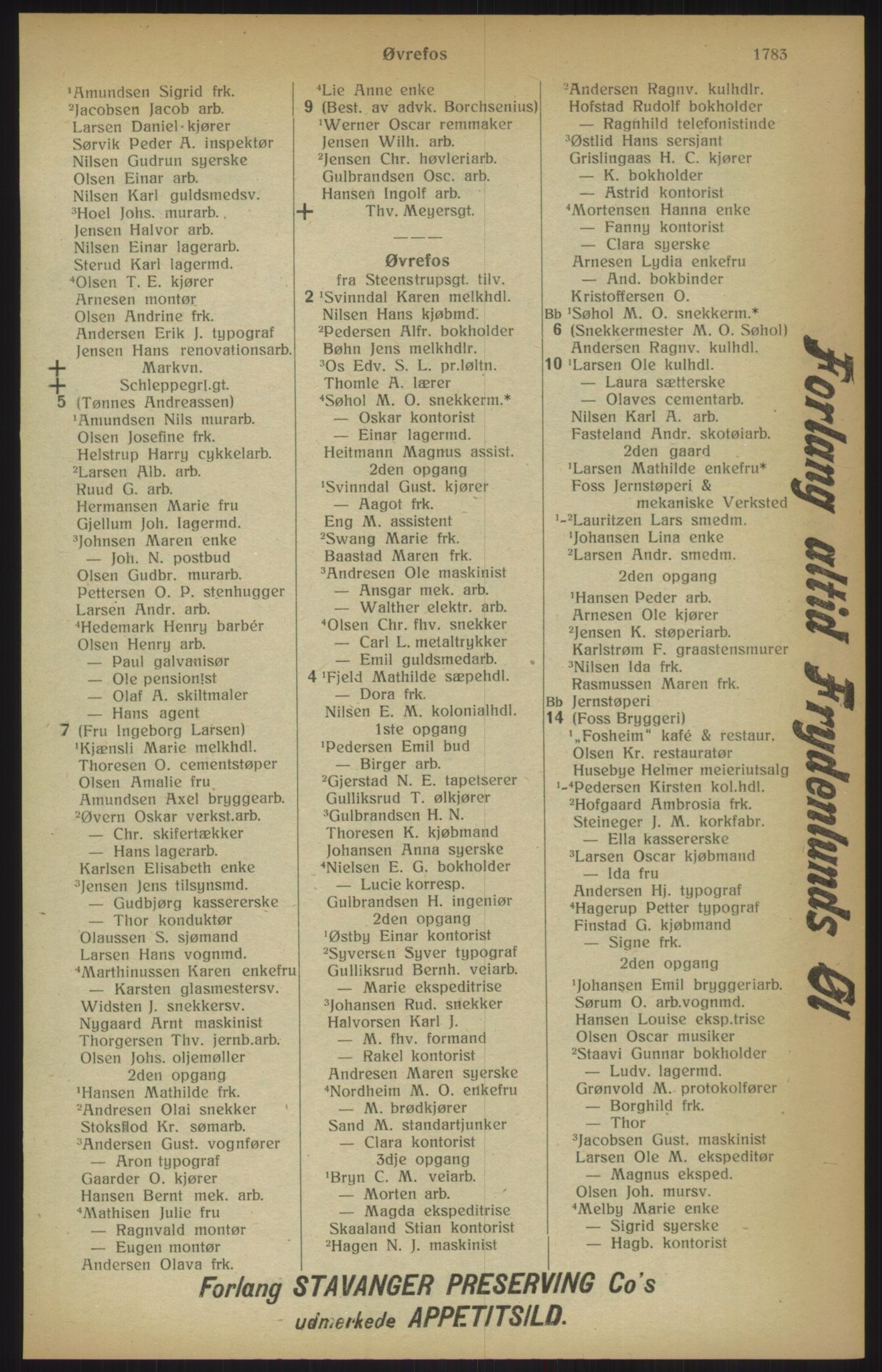 Kristiania/Oslo adressebok, PUBL/-, 1915, s. 1783