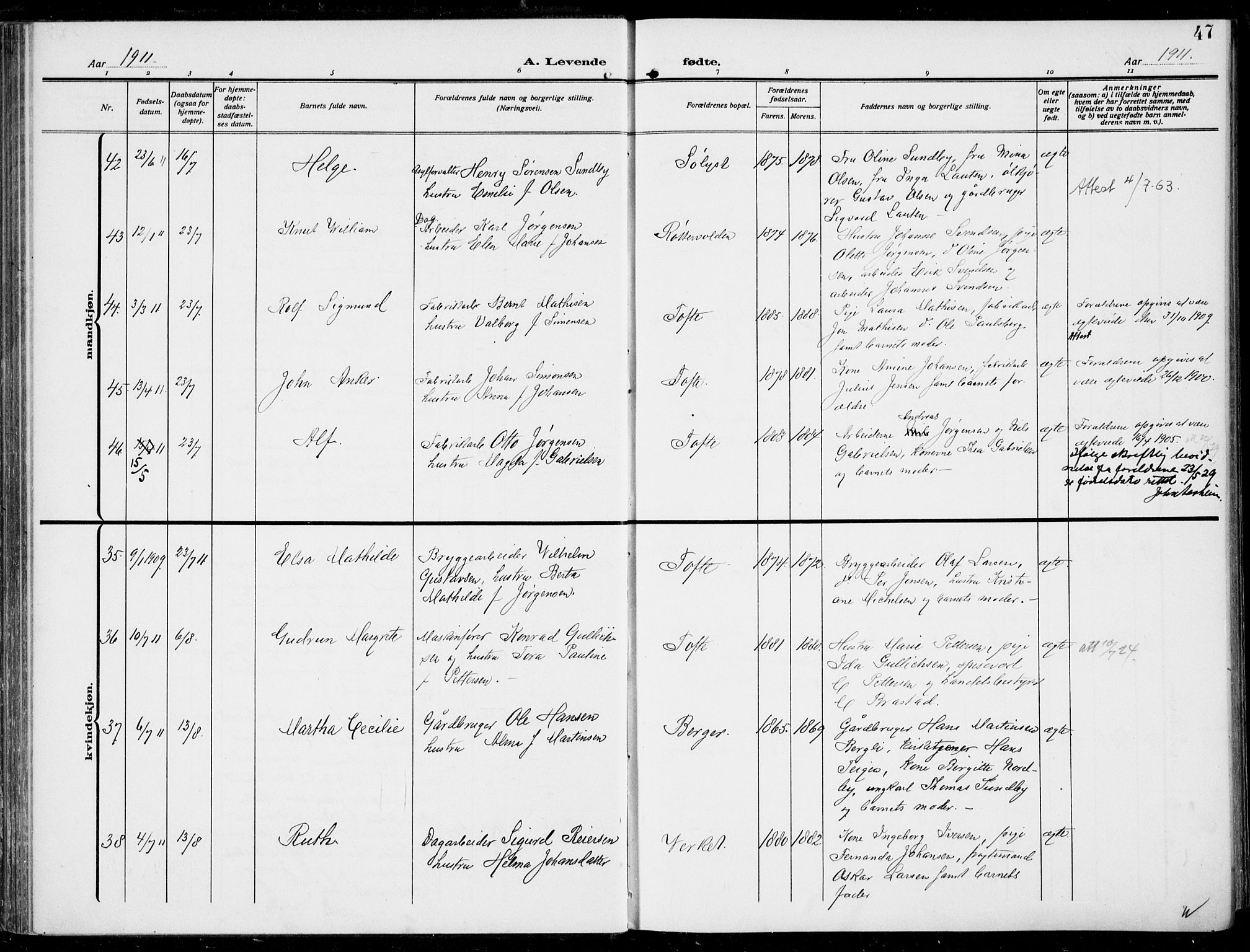 Hurum kirkebøker, AV/SAKO-A-229/F/Fa/L0016: Ministerialbok nr. 16, 1899-1918, s. 47